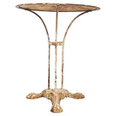 1950’s French Metal Tripod Base Outdoor Small Gueridon Table