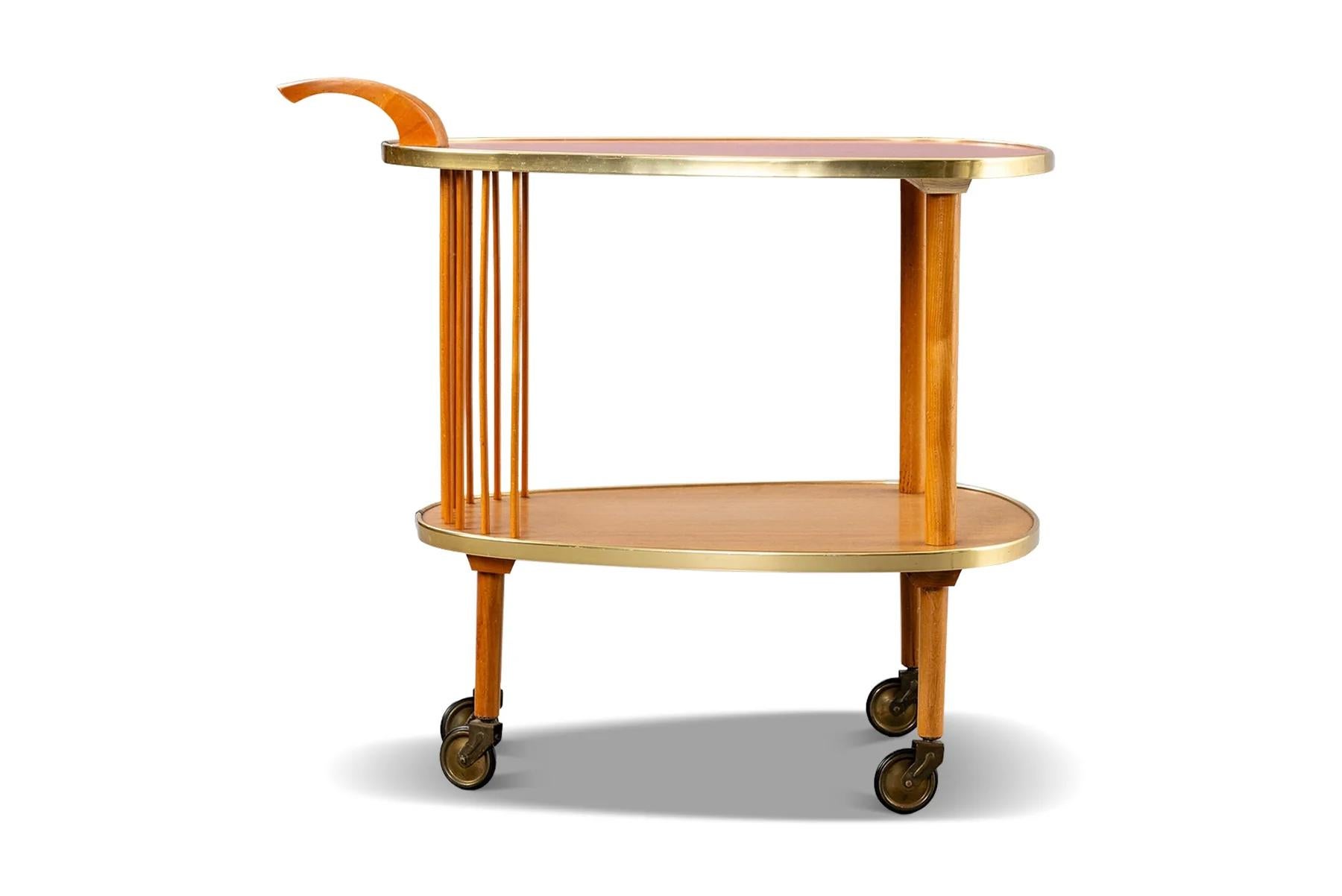 French 1950s french mid century bar trolley For Sale