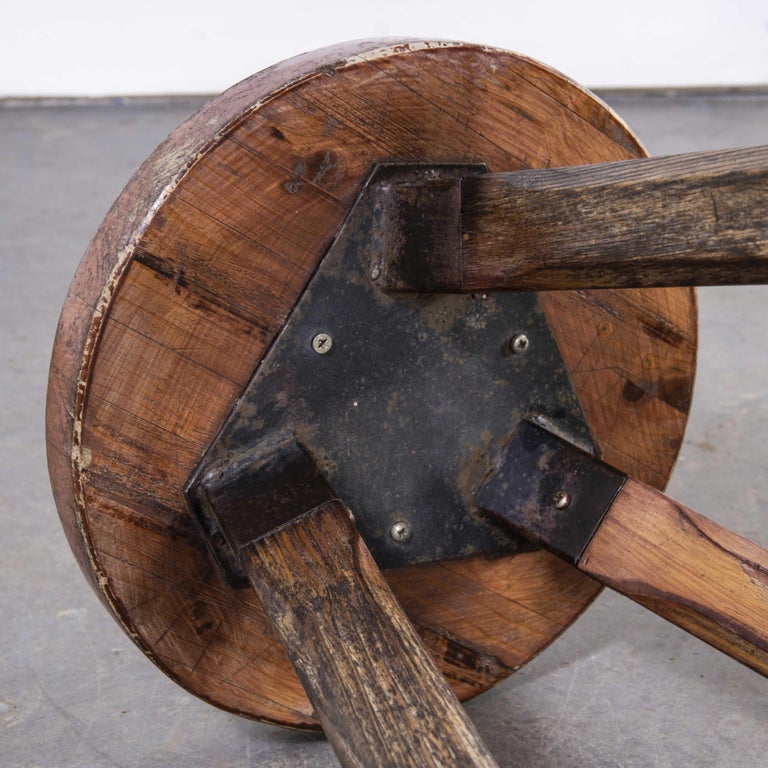 1950's French Mid Century Brutalist Stool For Sale at 1stDibs