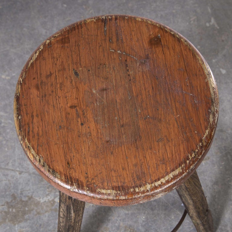 1950's French Mid Century Brutalist Stool For Sale at 1stDibs