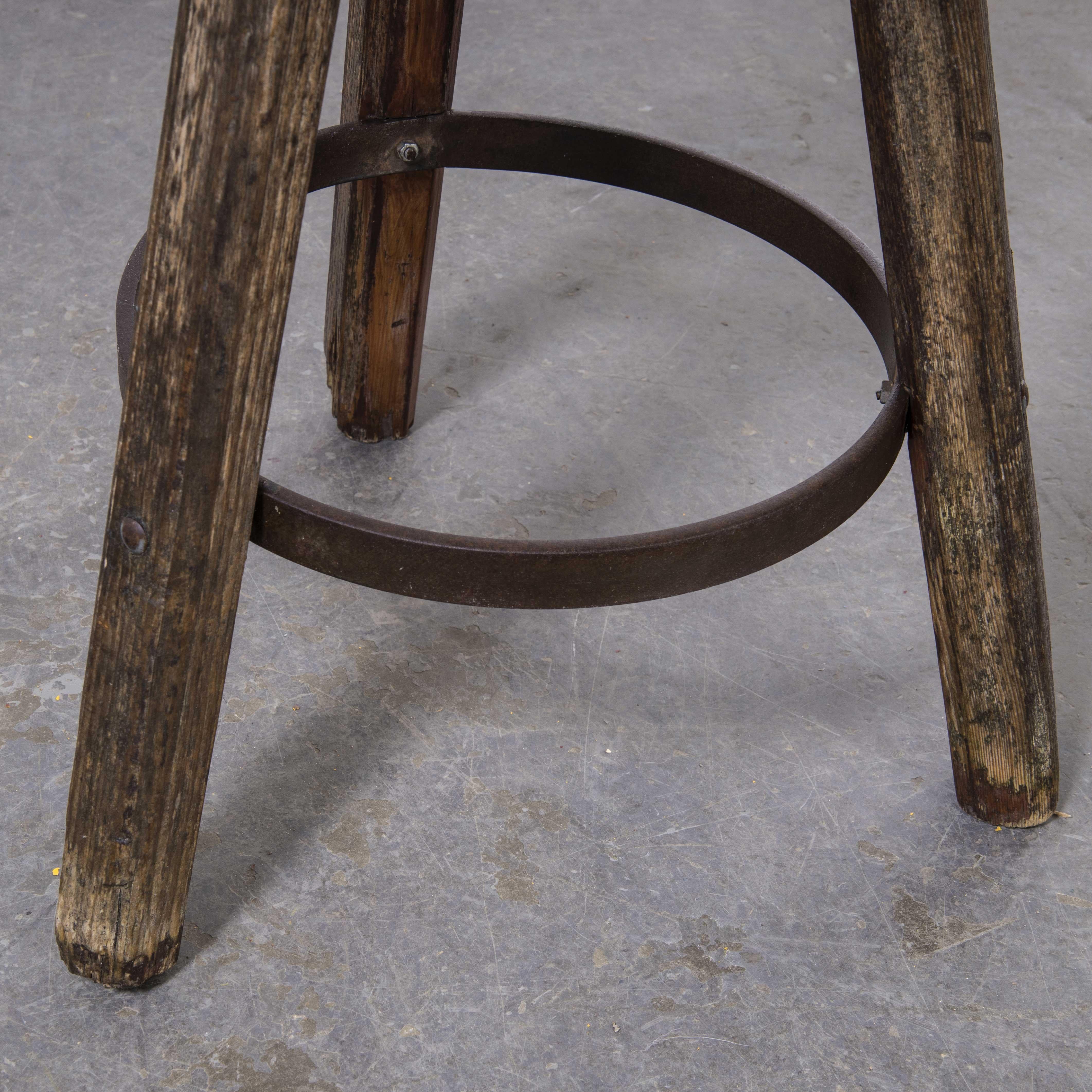 1950's French Mid Century Brutalist Stool For Sale 2