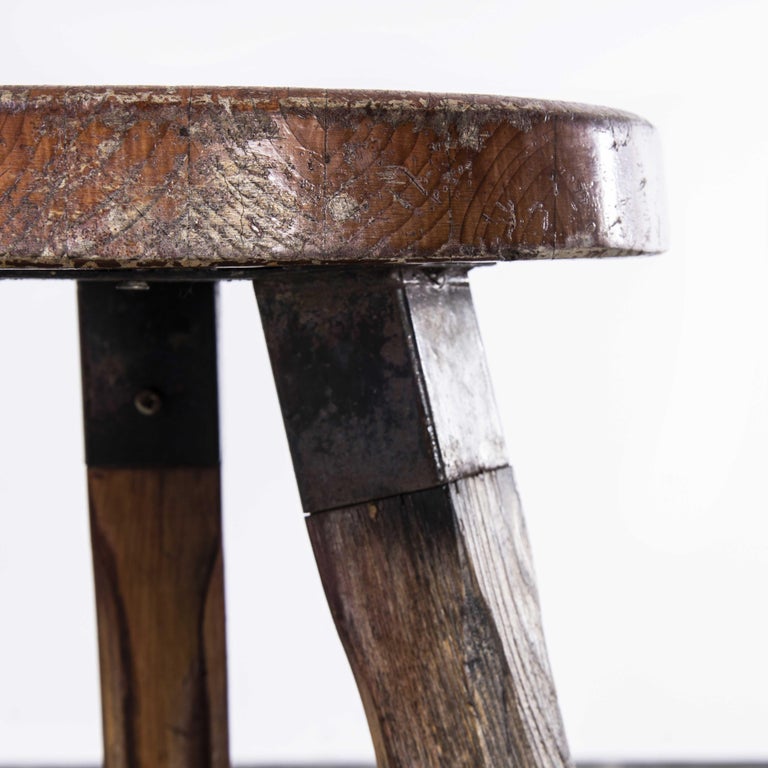 1950's French Mid Century Brutalist Stool For Sale at 1stDibs
