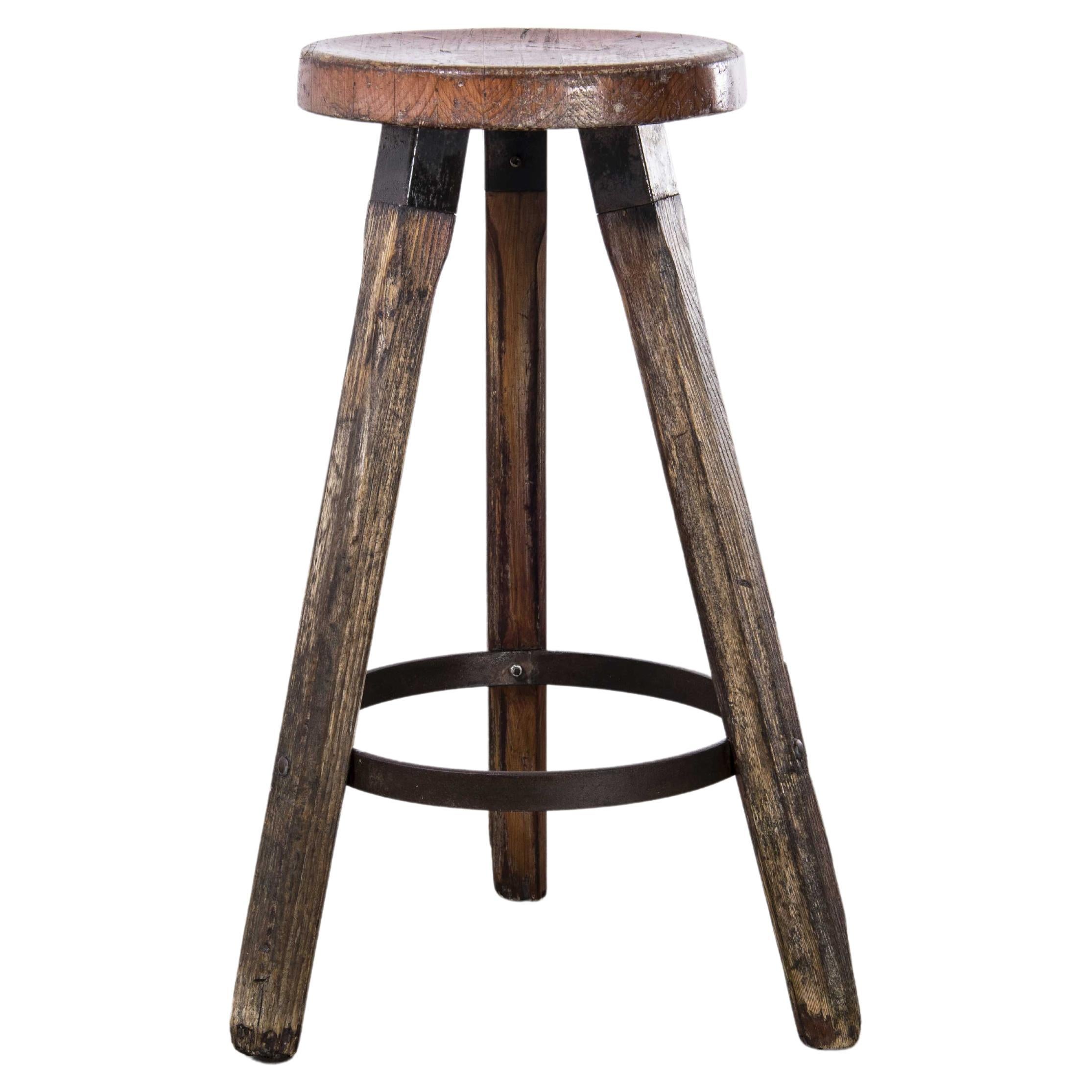 1950's French Mid Century Brutalist Stool For Sale