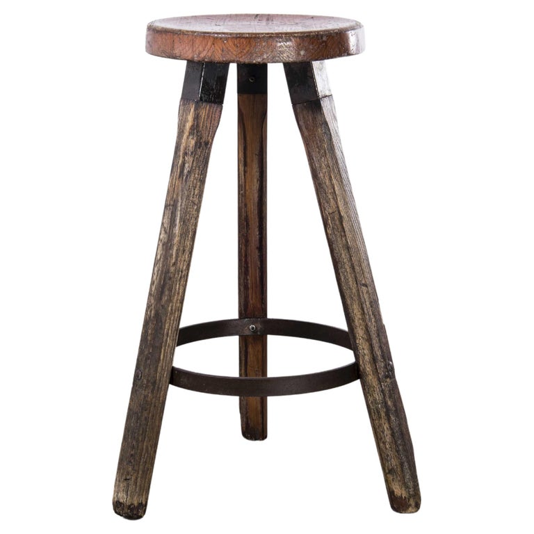 1950's French Mid Century Brutalist Stool For Sale at 1stDibs