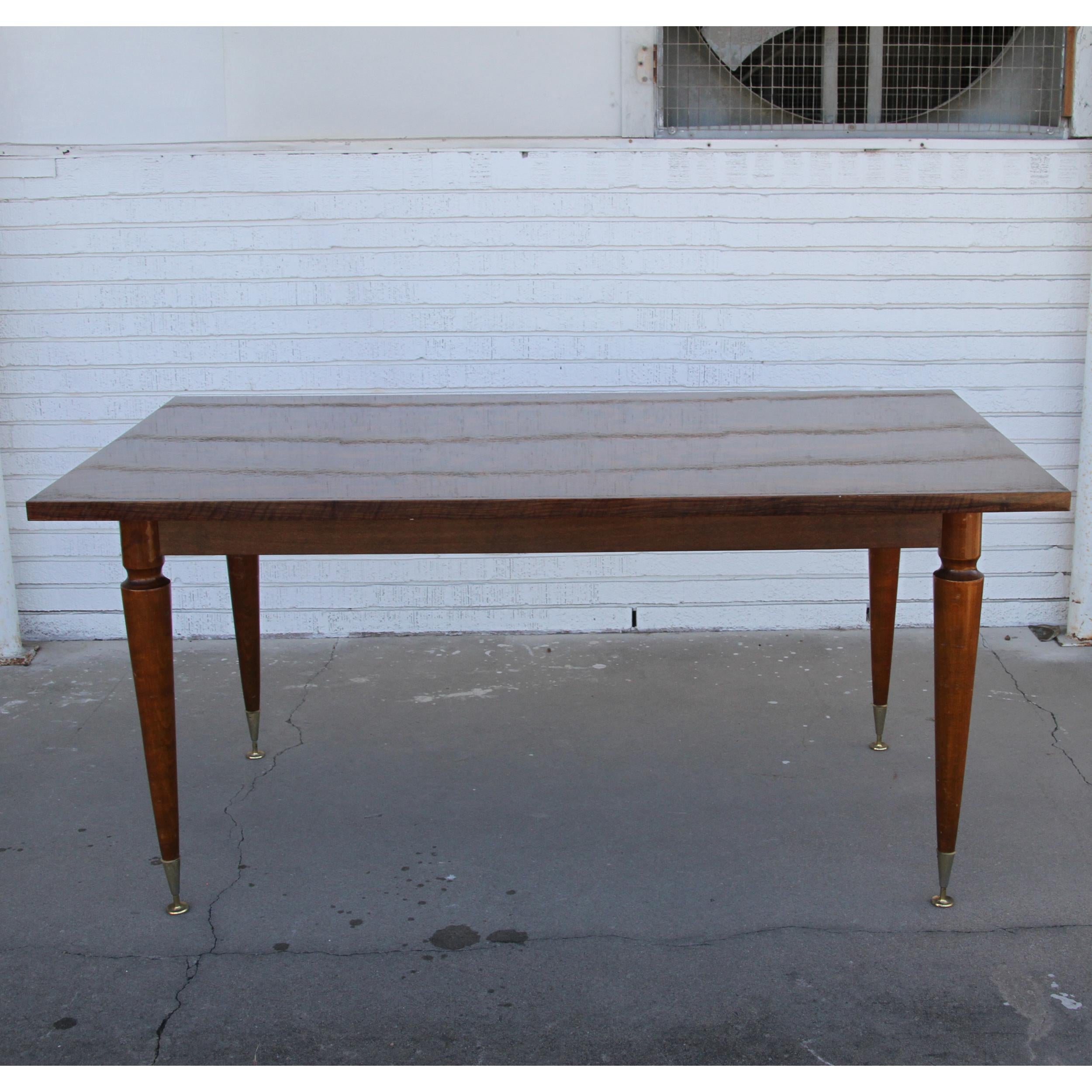 Veneer 1950s French Mid-Century Modern Dining Table  For Sale