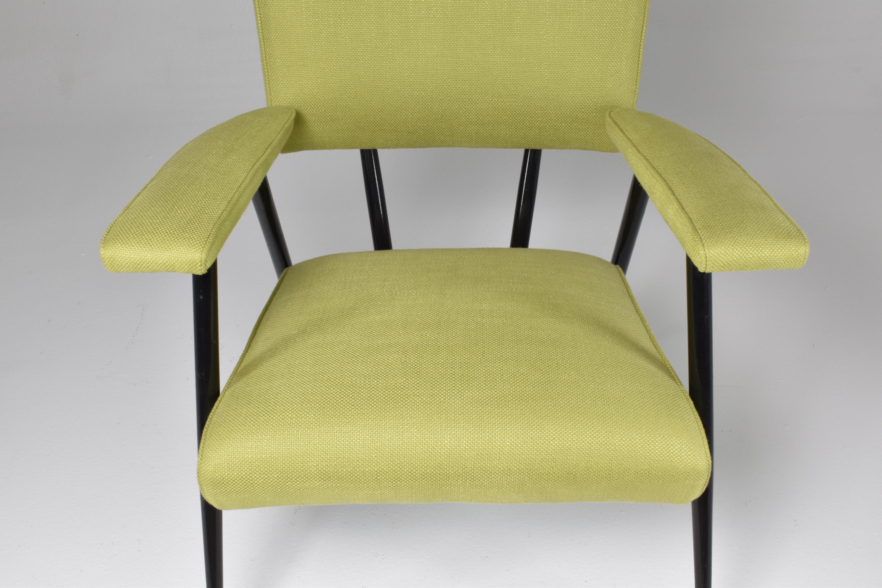 1950's, French Mid-century modern Steel Armchair For Sale 5