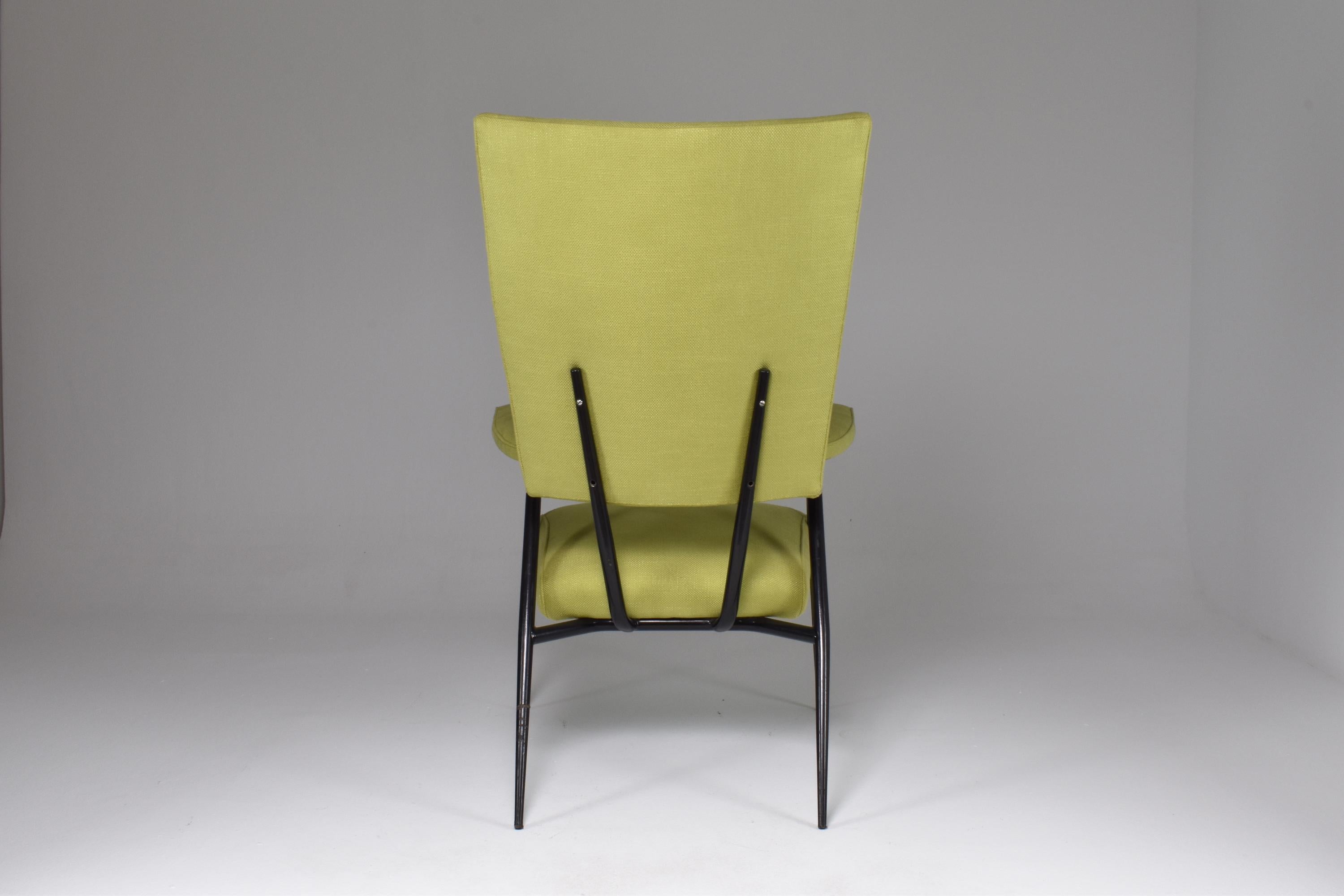 1950's, French Mid-century modern Steel Armchair For Sale 8