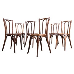 1950's French Mid Tan Hooped Back Classic Dining Chairs - Set Of Six