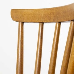 1950s French Midcentury Beechwood Stick Back Dining Chairs