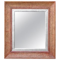 1950’s French Mirror,  Rose-colored Patinated Aged