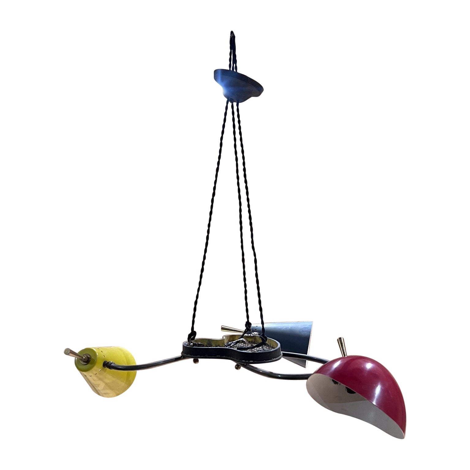 1950er Jahre Französisch Mobile Kronleuchter Mathieu Matégot Stil im Angebot