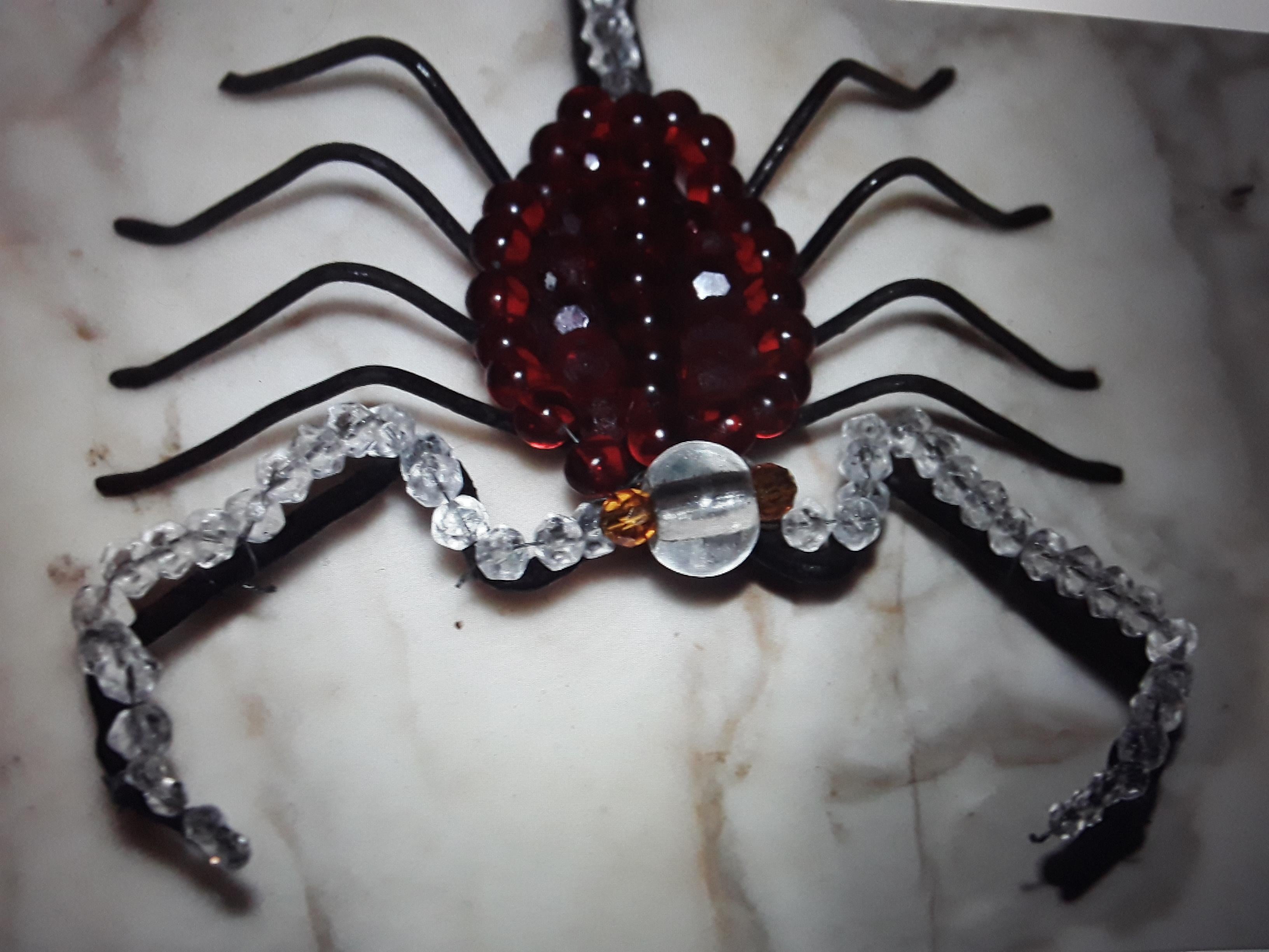1950's French Modernist Black Iron with Crystal Scorpion Wall Sculpture/ Sconce For Sale 9