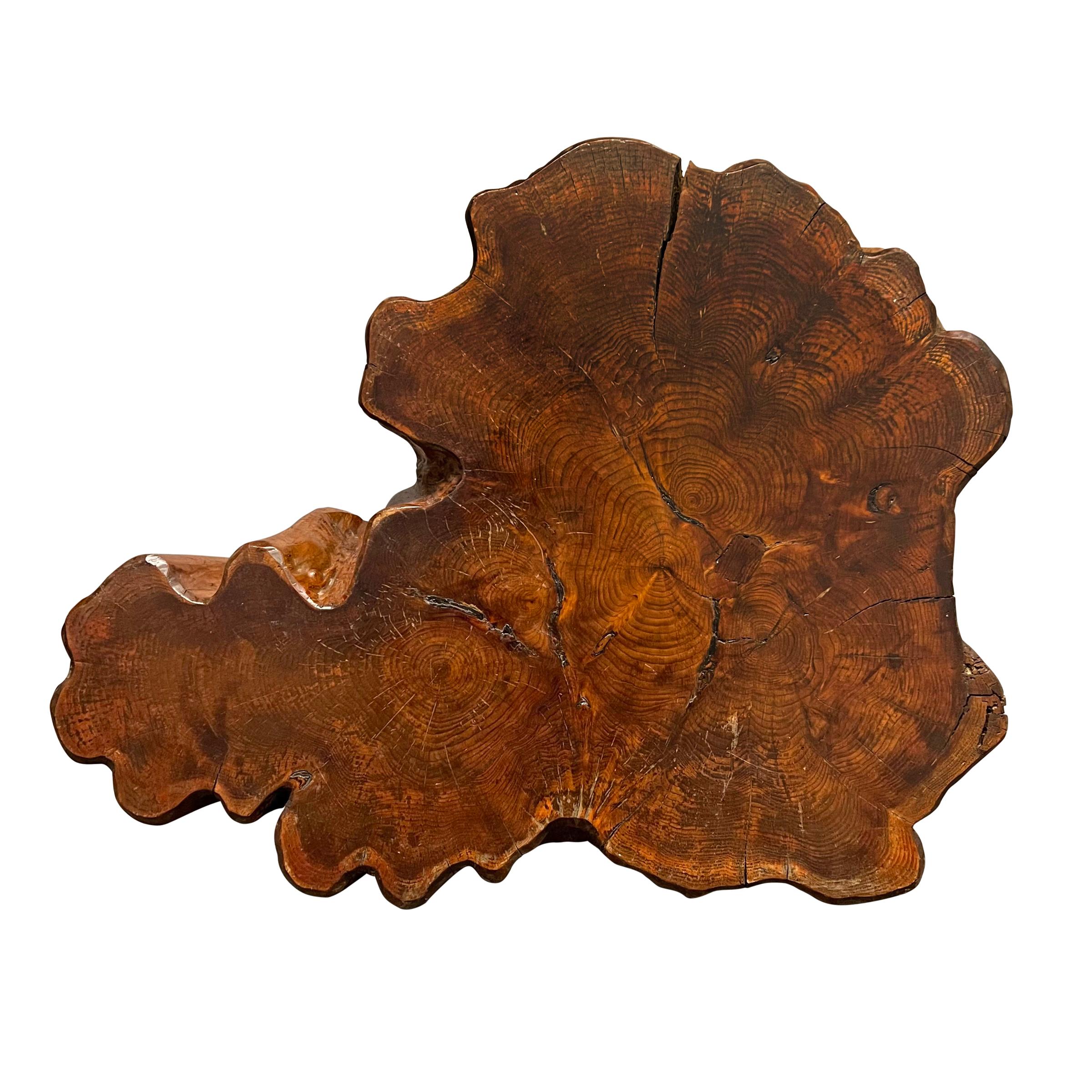 1950s French Modernist Live Edge Burl Table For Sale 6