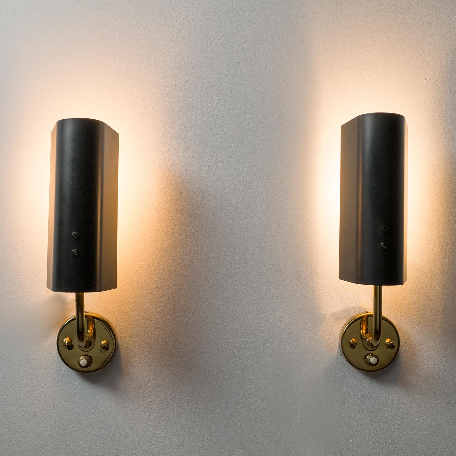 Lacquered 1950s French Modernist Sconces