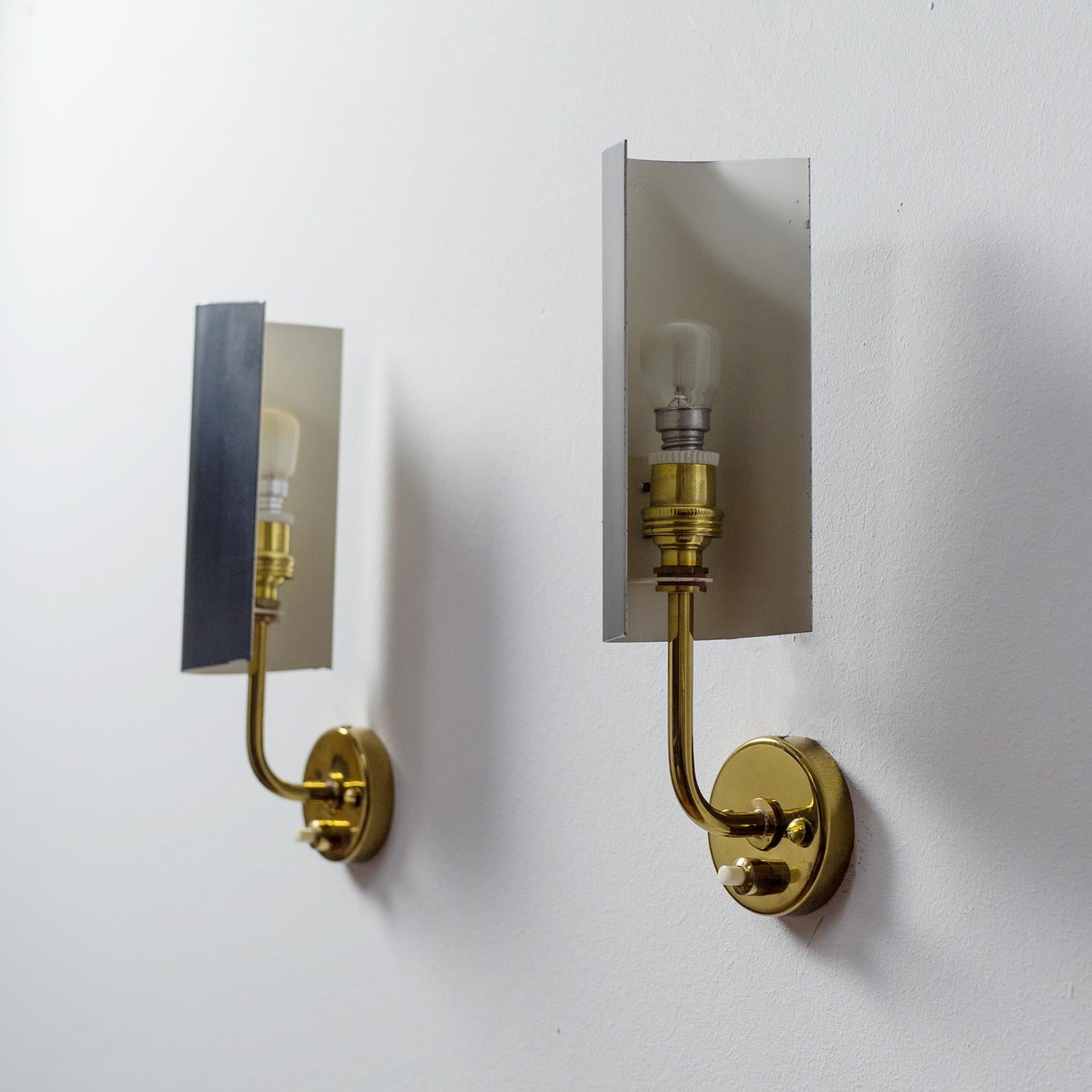 Steel 1950s French Modernist Sconces