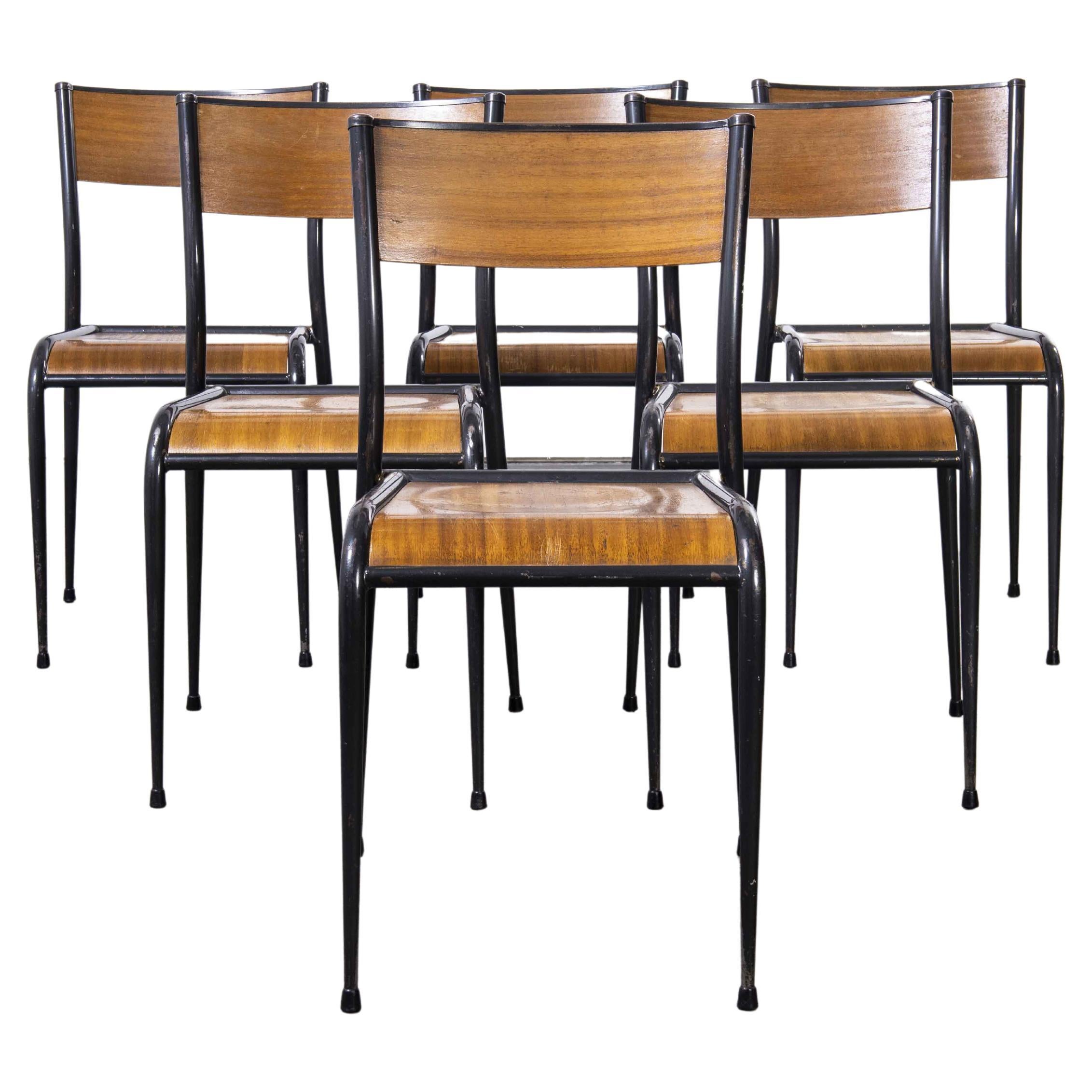 1950s French Mullca Tapered Leg Dining Chairs, Set of Six at 1stDibs
