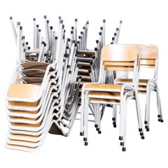 Chaises de salle à manger Mullca D. A. Light Grey des années 1950 - Bonne quantité disponible