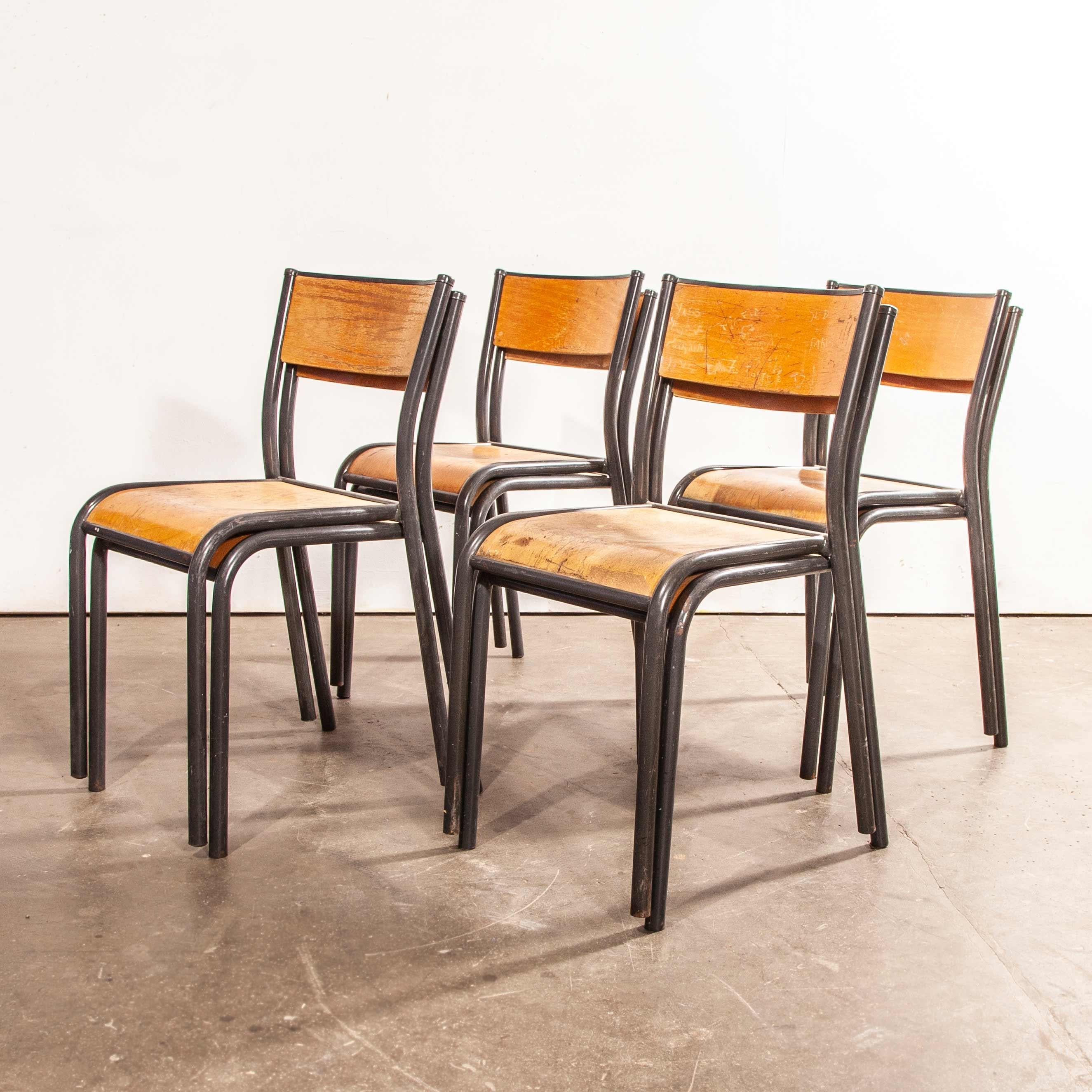 1950s French Mullca Dining Chair, Set of Eight 8