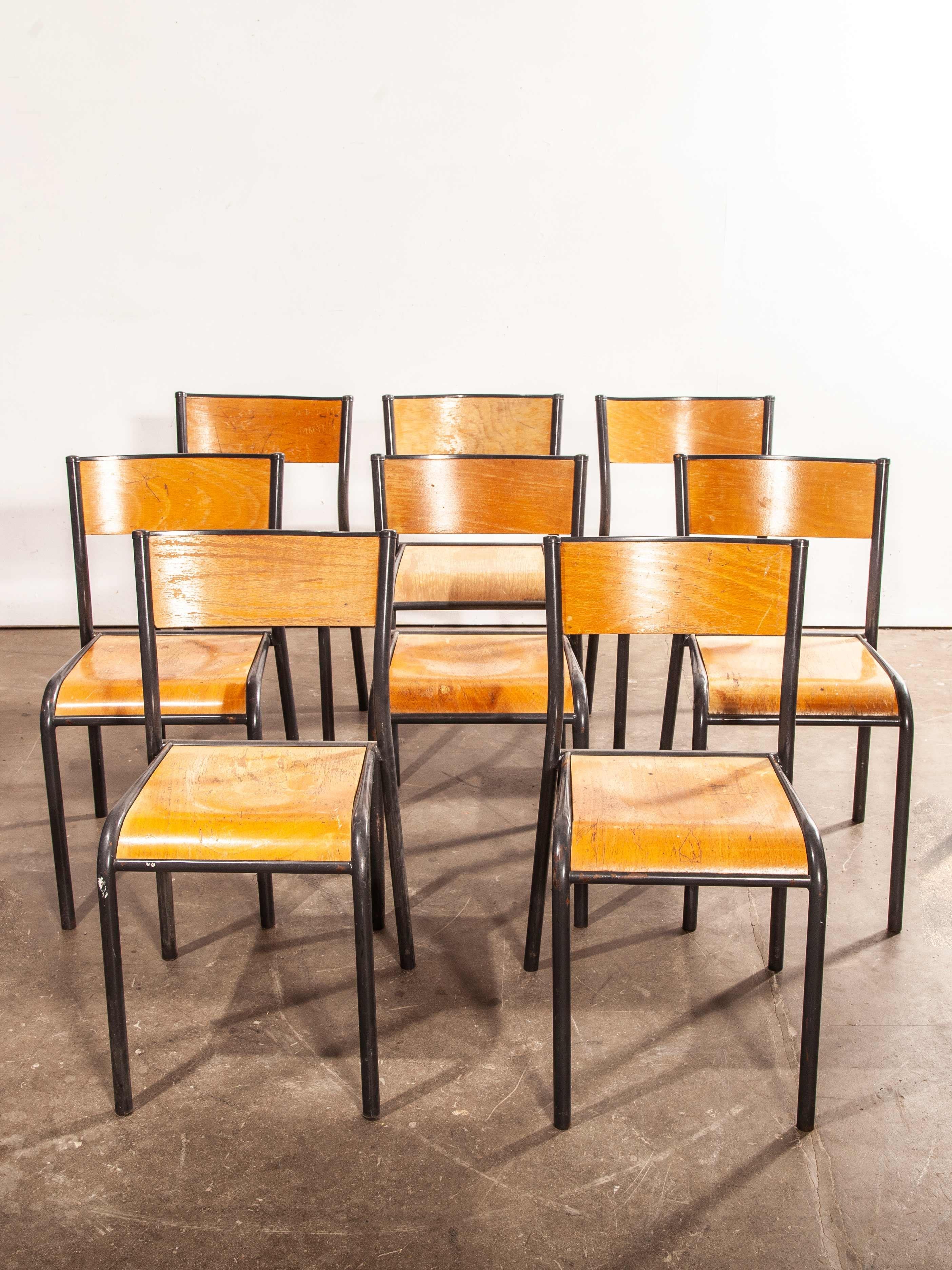 1950s French Mullca Dining Chair, Set of Eight 10