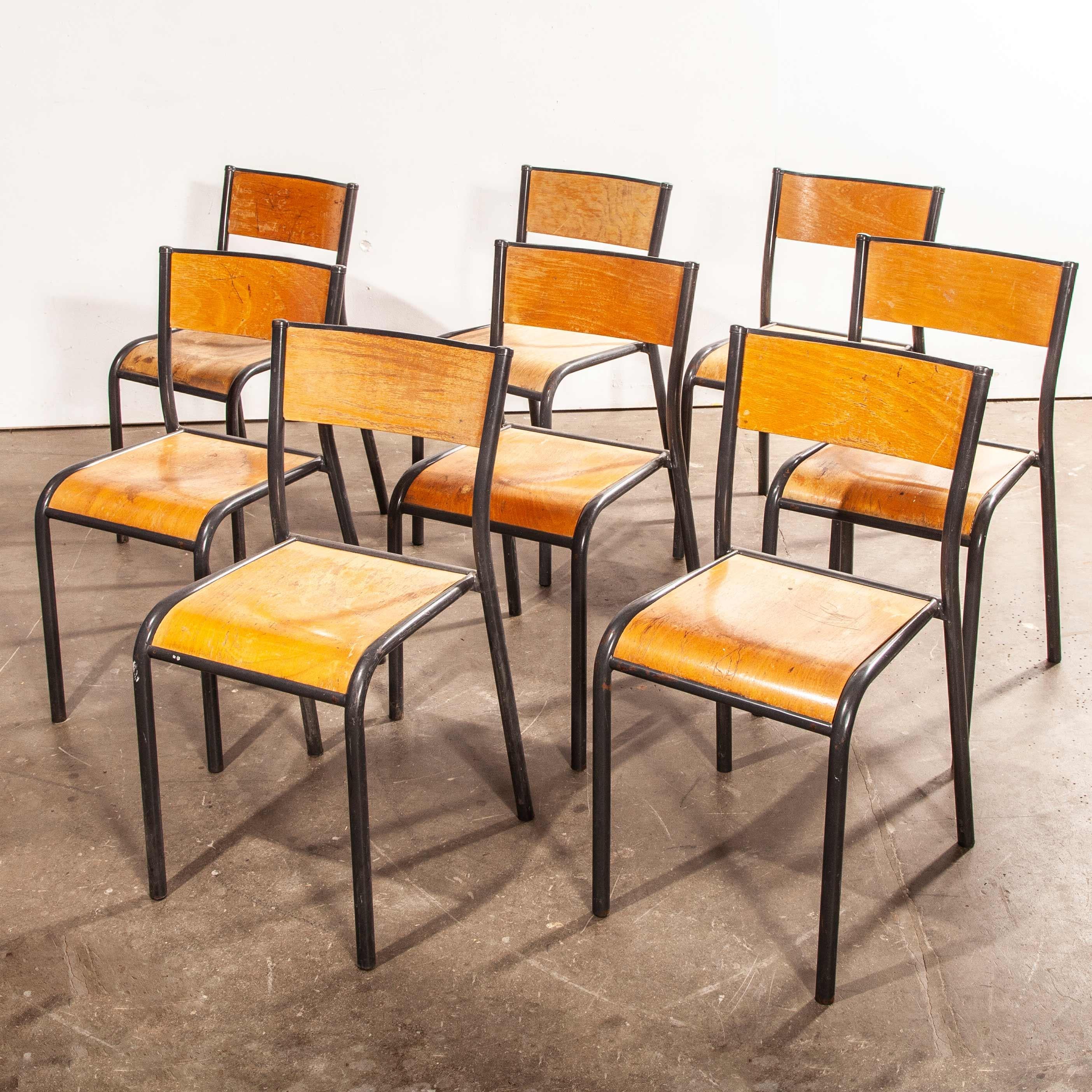 1950s French Mullca Dining Chair, Set of Eight 11
