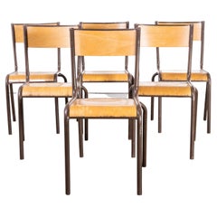 1950's French Mullca Dining Chairs Model 510, Chocolate, Set of Six