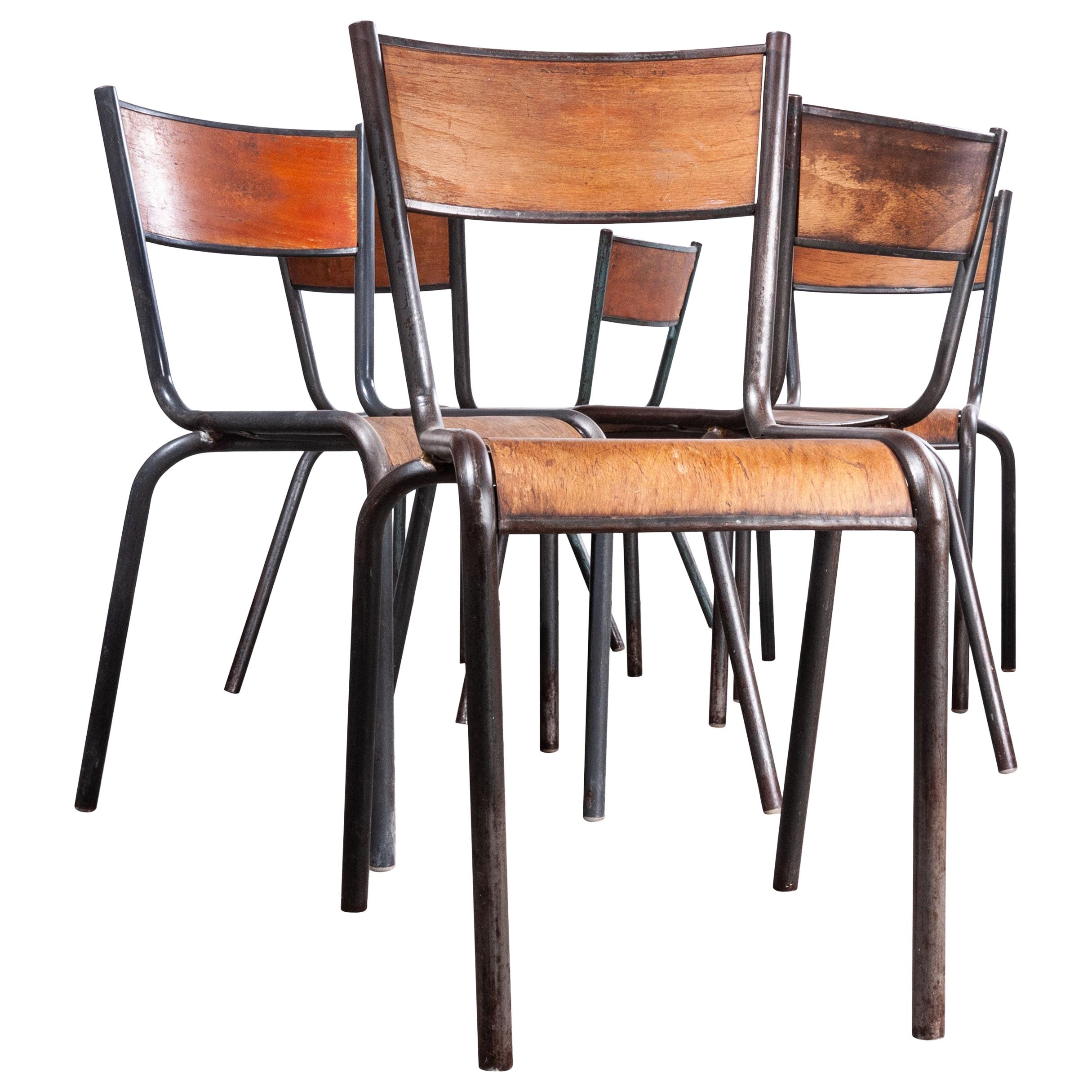 1950s French Mullca Dining Chairs, Set of Six