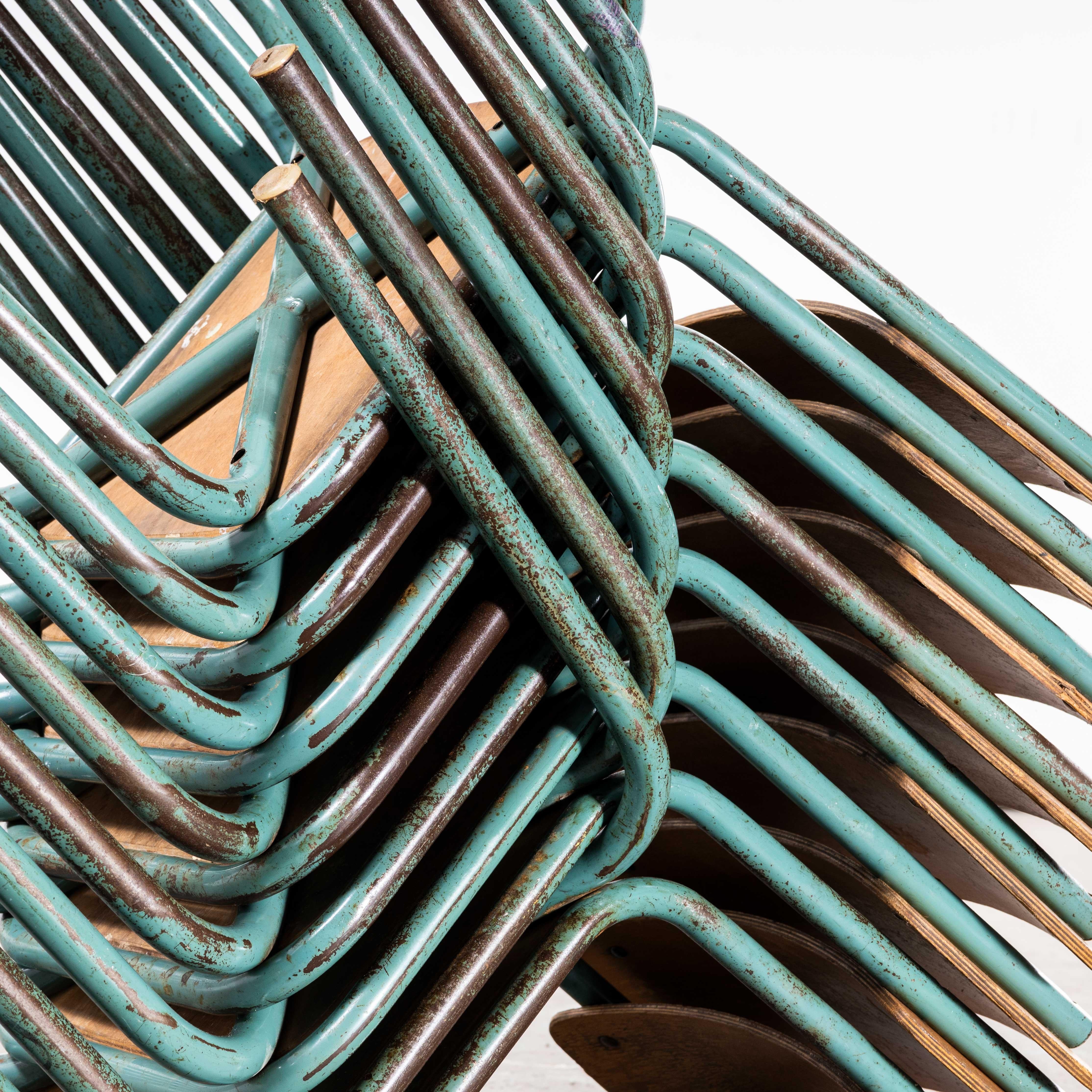 Chaises de salle à manger à assise encadrée en Mullca des années 1950, ensemble de huit en vente 4