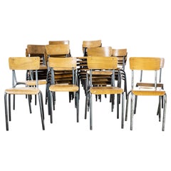 1950's French Mullca Stacking Dining Chair, Aqua Model 511, Various Quantitie