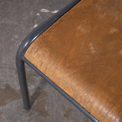 1950s French Mullca Stacking School Dining Chairs Model 510, Set of Ten