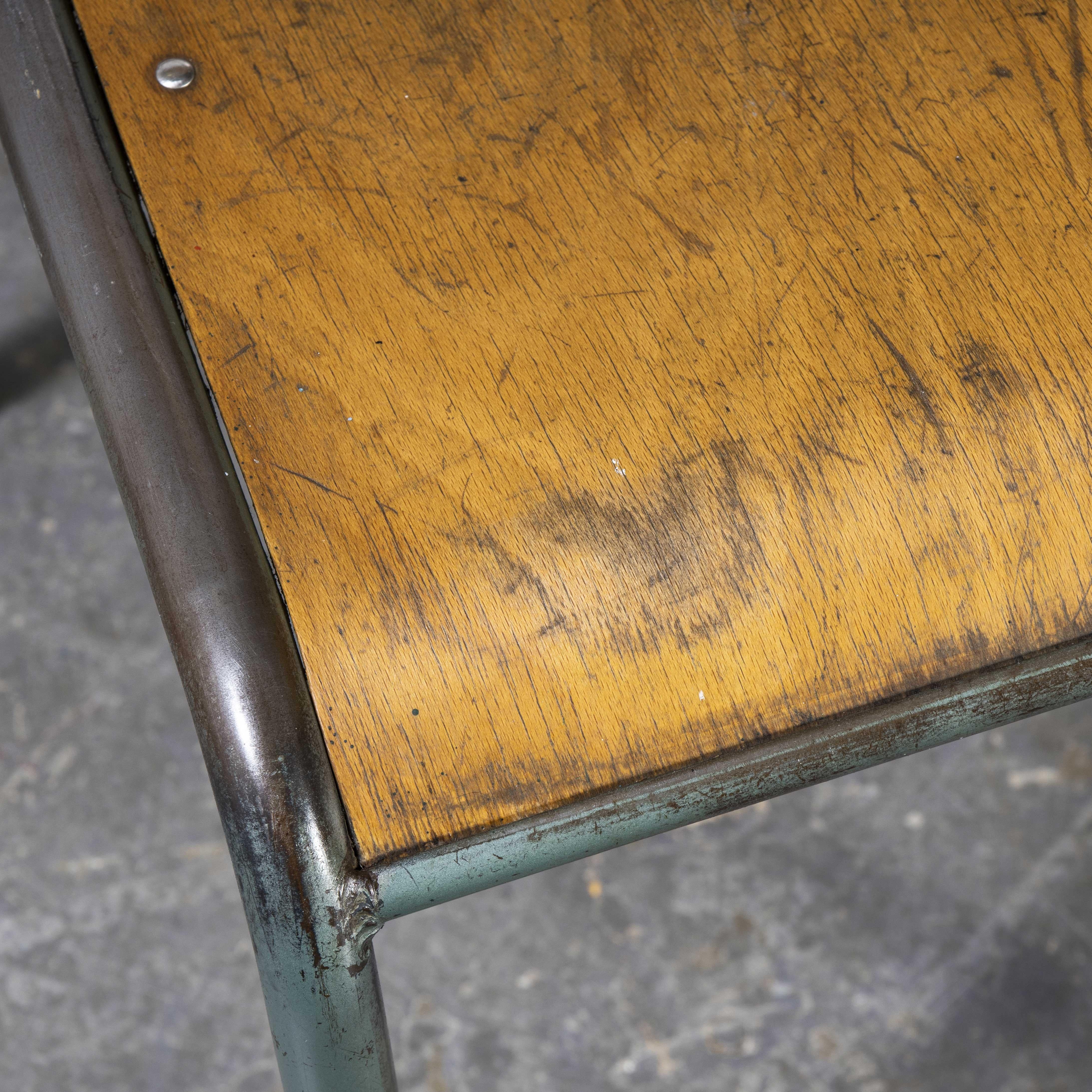 1950's French Mullca Vintage Stacking School, Dining Chairs, Set of Eight In Good Condition In Hook, Hampshire