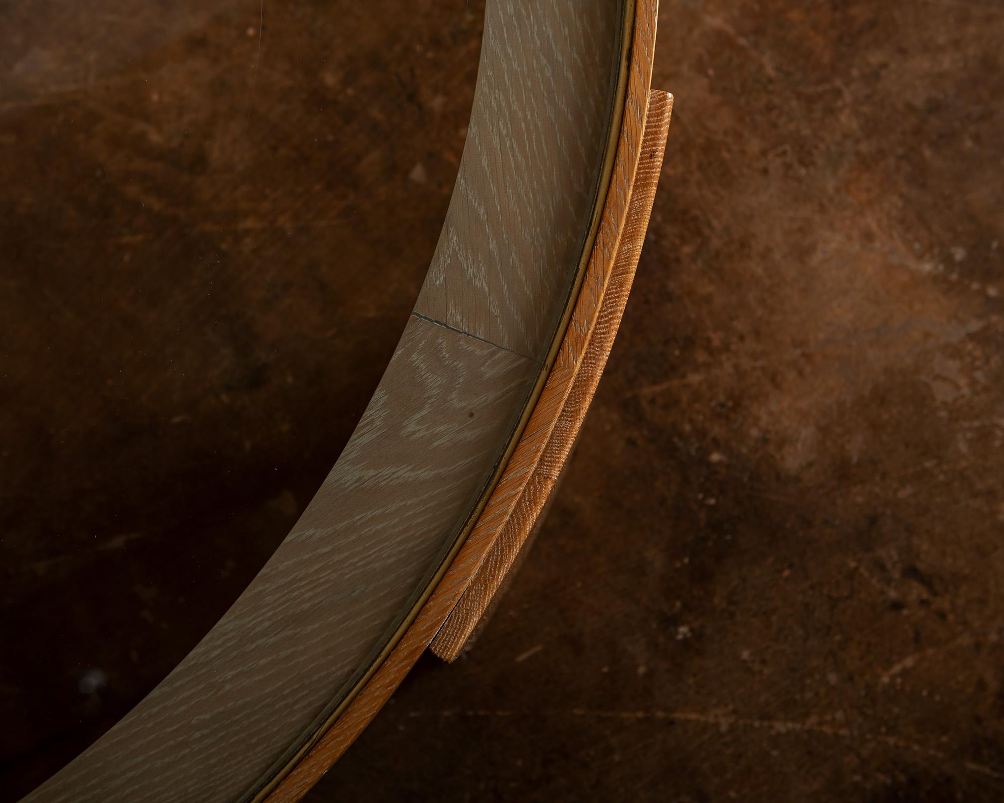 1950s French Oak and Glass Coffee Table with Elegant Details 2