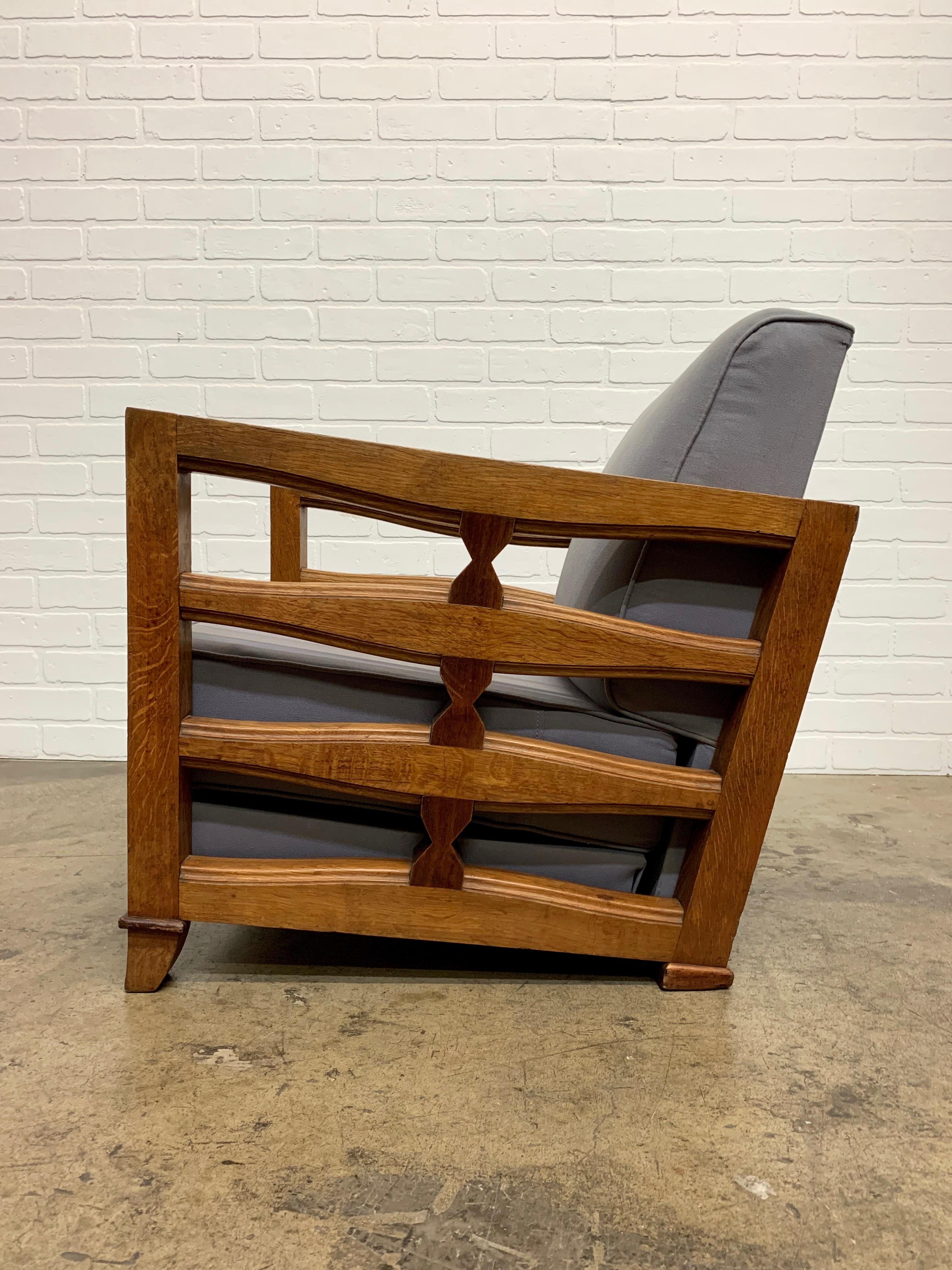 1950's French Oak Children's Lounge Chair For Sale 9
