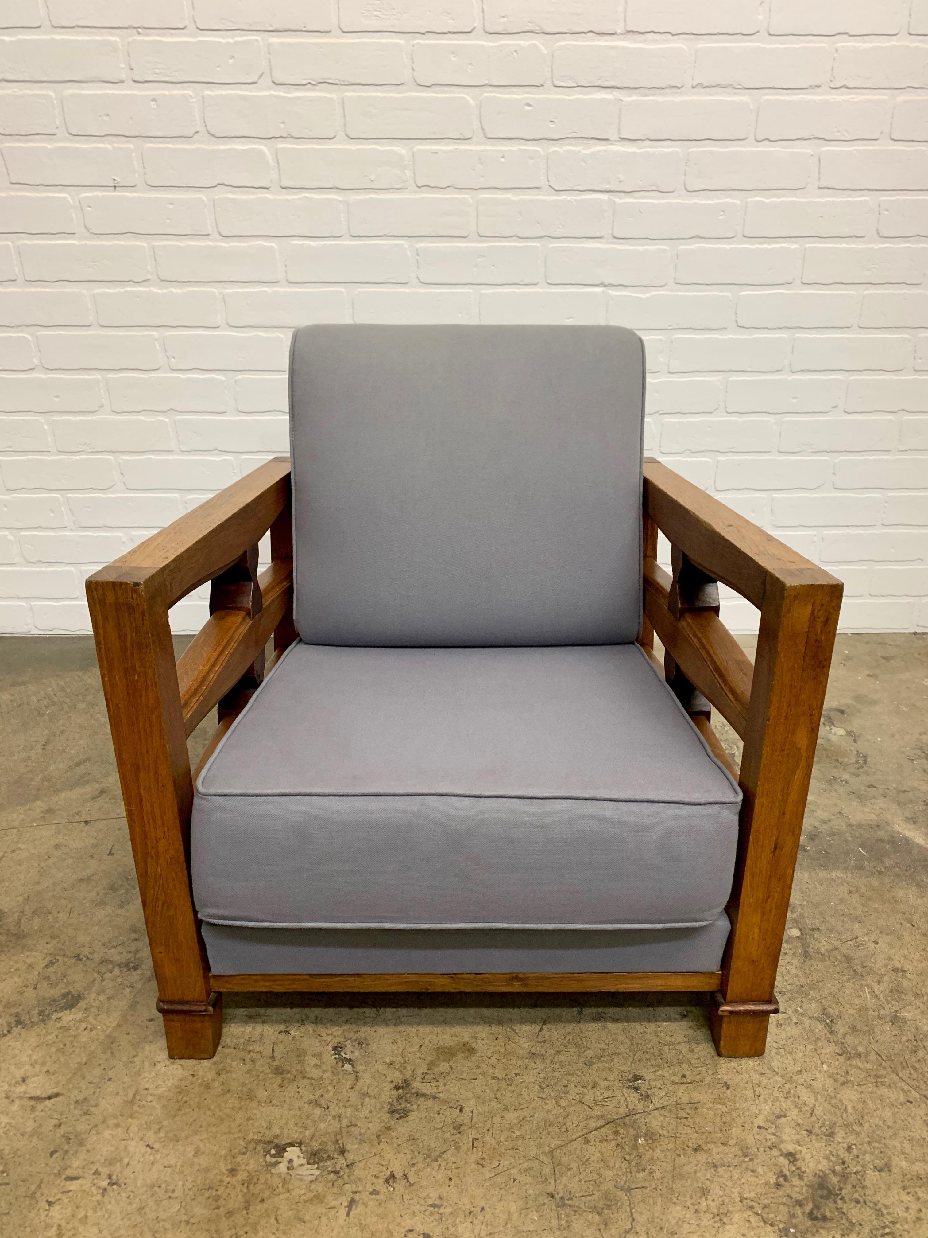 1950's French Oak Children's Lounge Chair For Sale 10