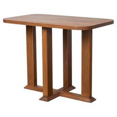 1950s French Fluted Wood Side Table