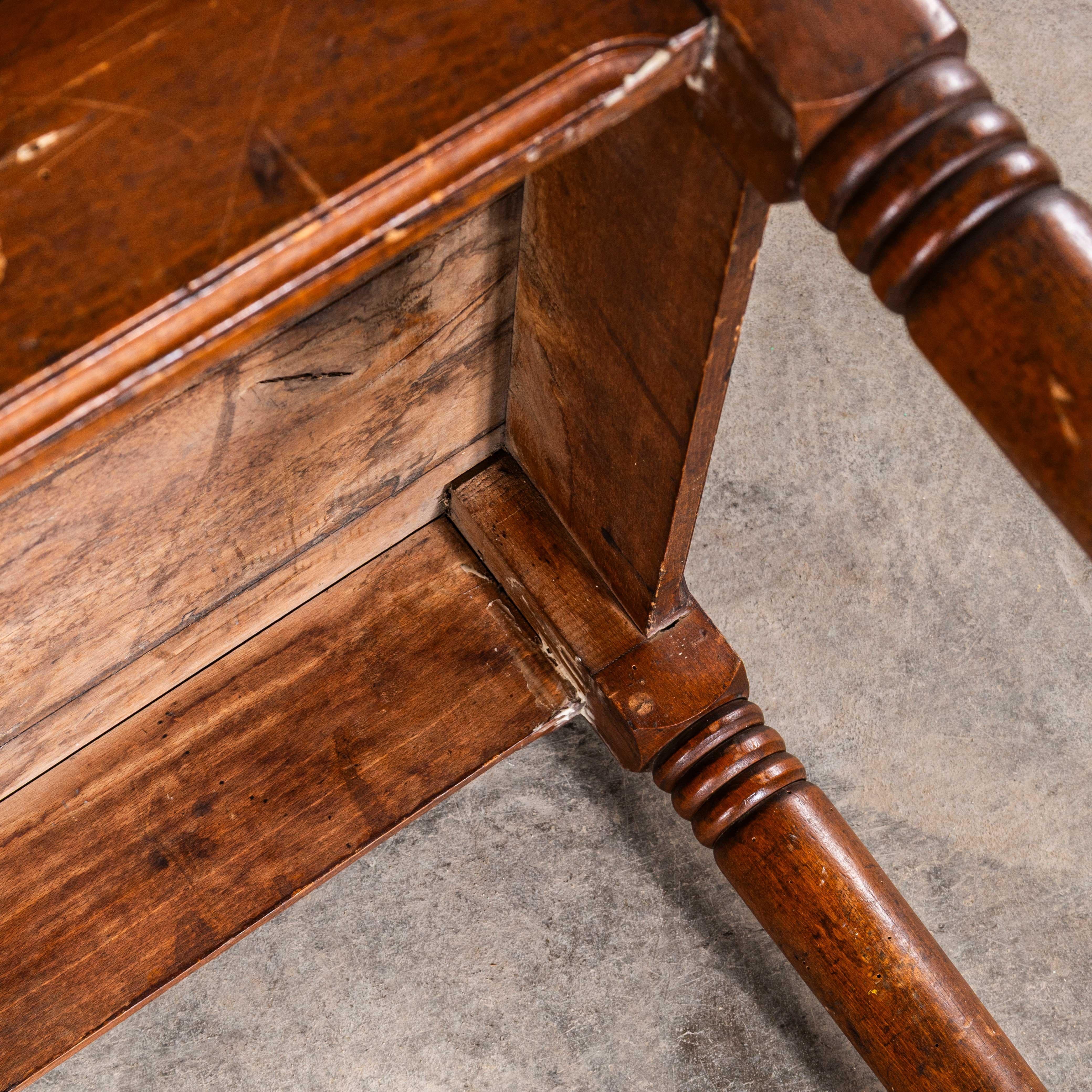 1950's French Oak Farmhouse Rectangular Dining Table For Sale 6