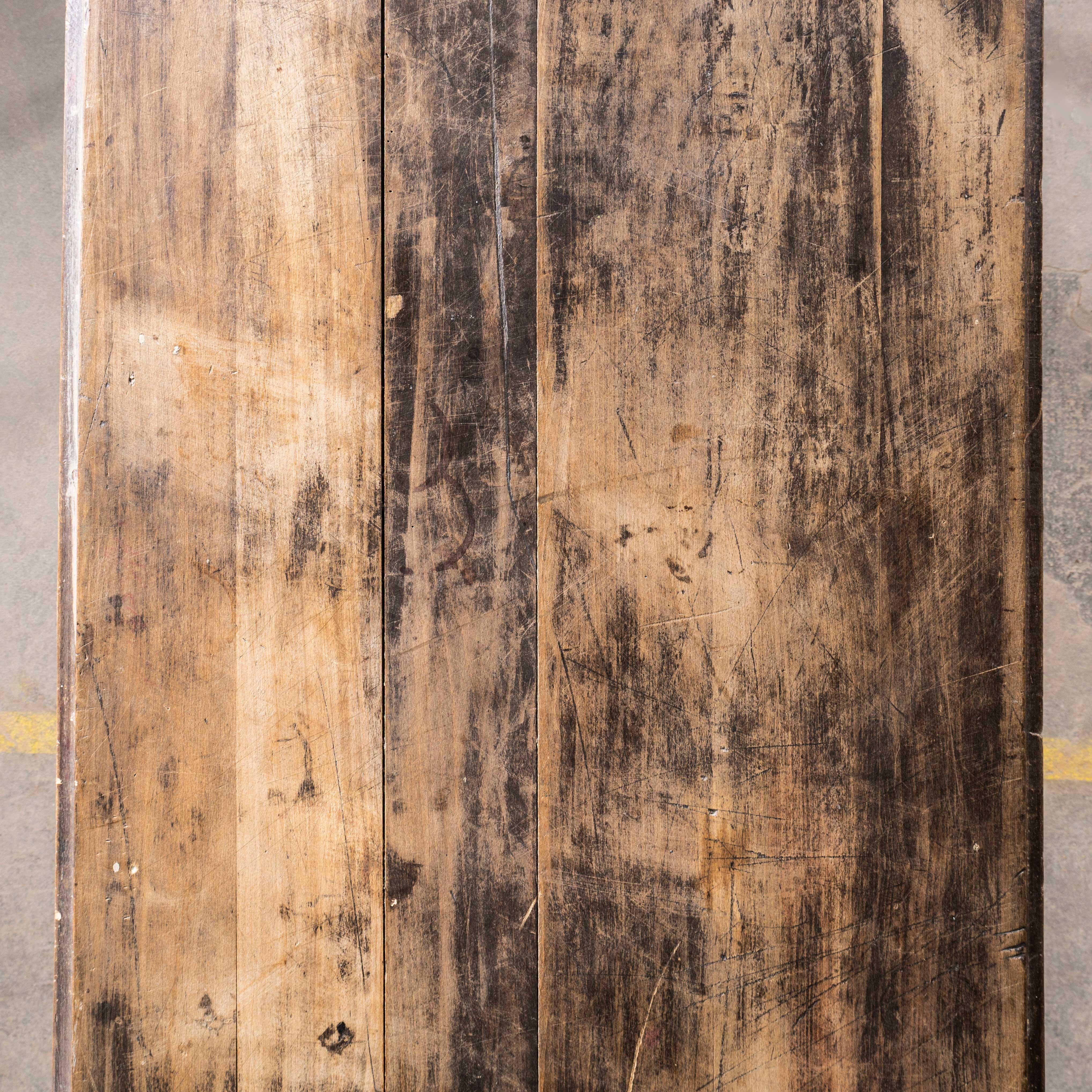 1950's French Oak Farmhouse Rectangular Dining Table For Sale 5