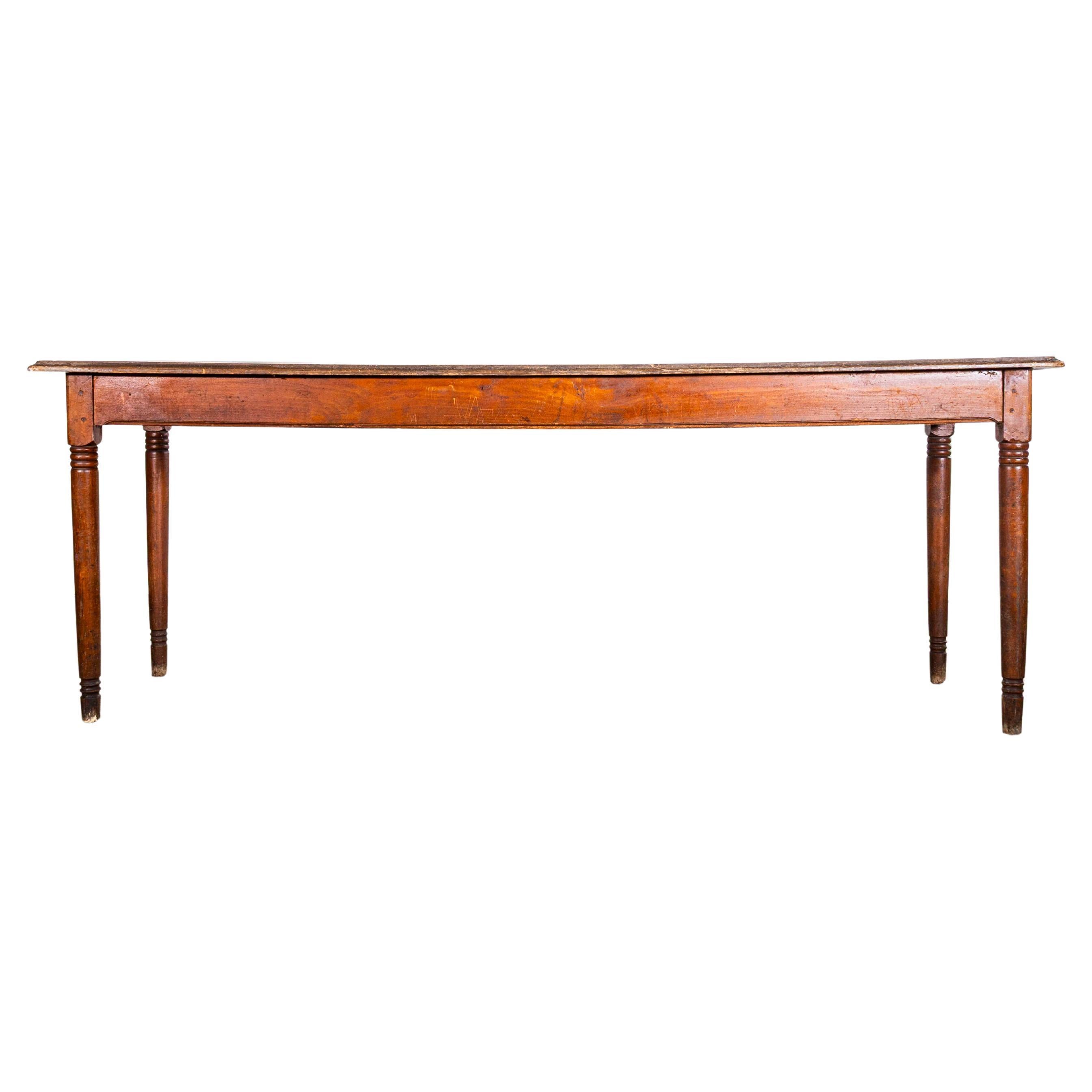 1950's French Oak Farmhouse Rectangular Dining Table