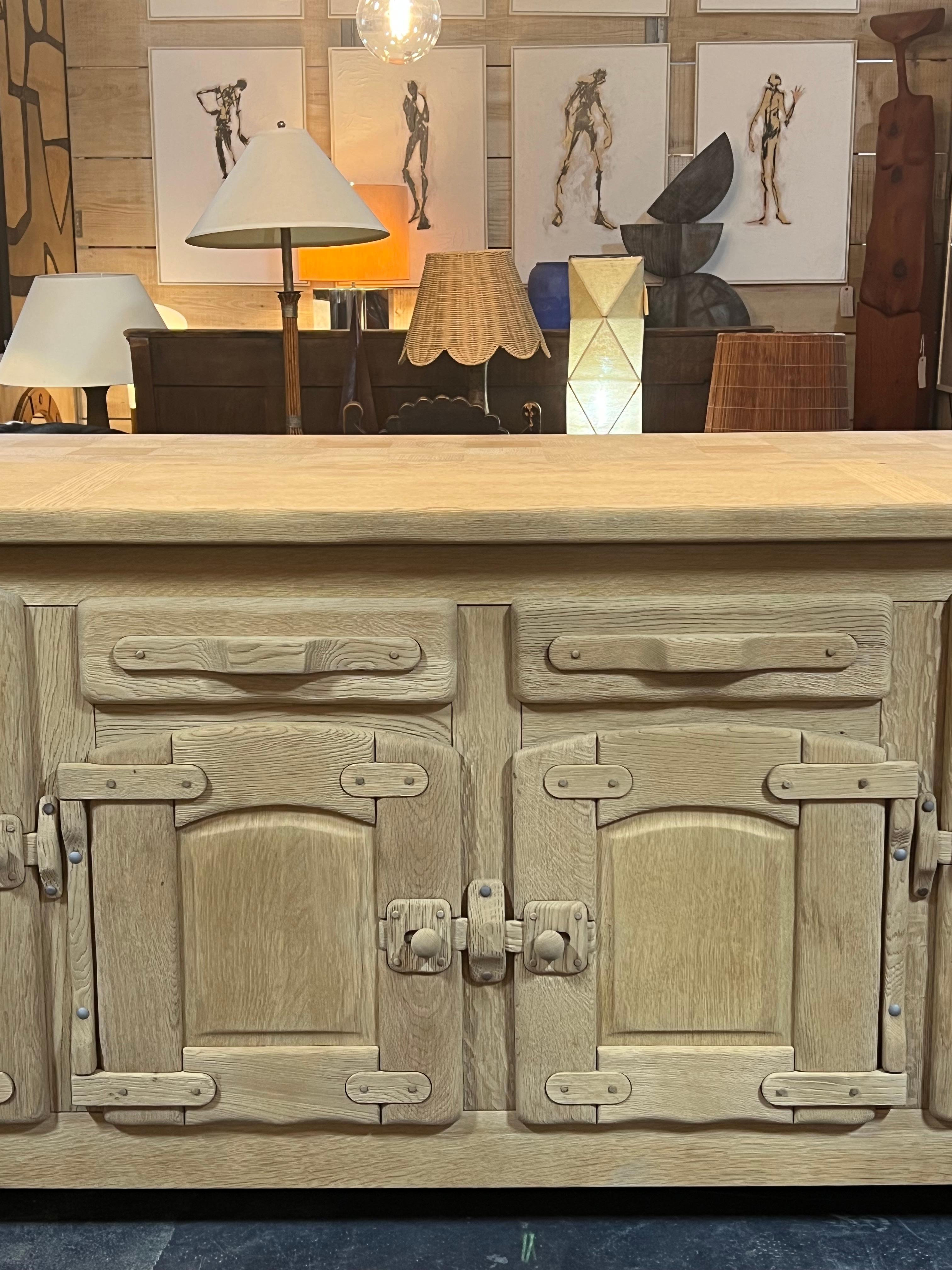Mid-20th Century 1950’s French Oak Sideboard 