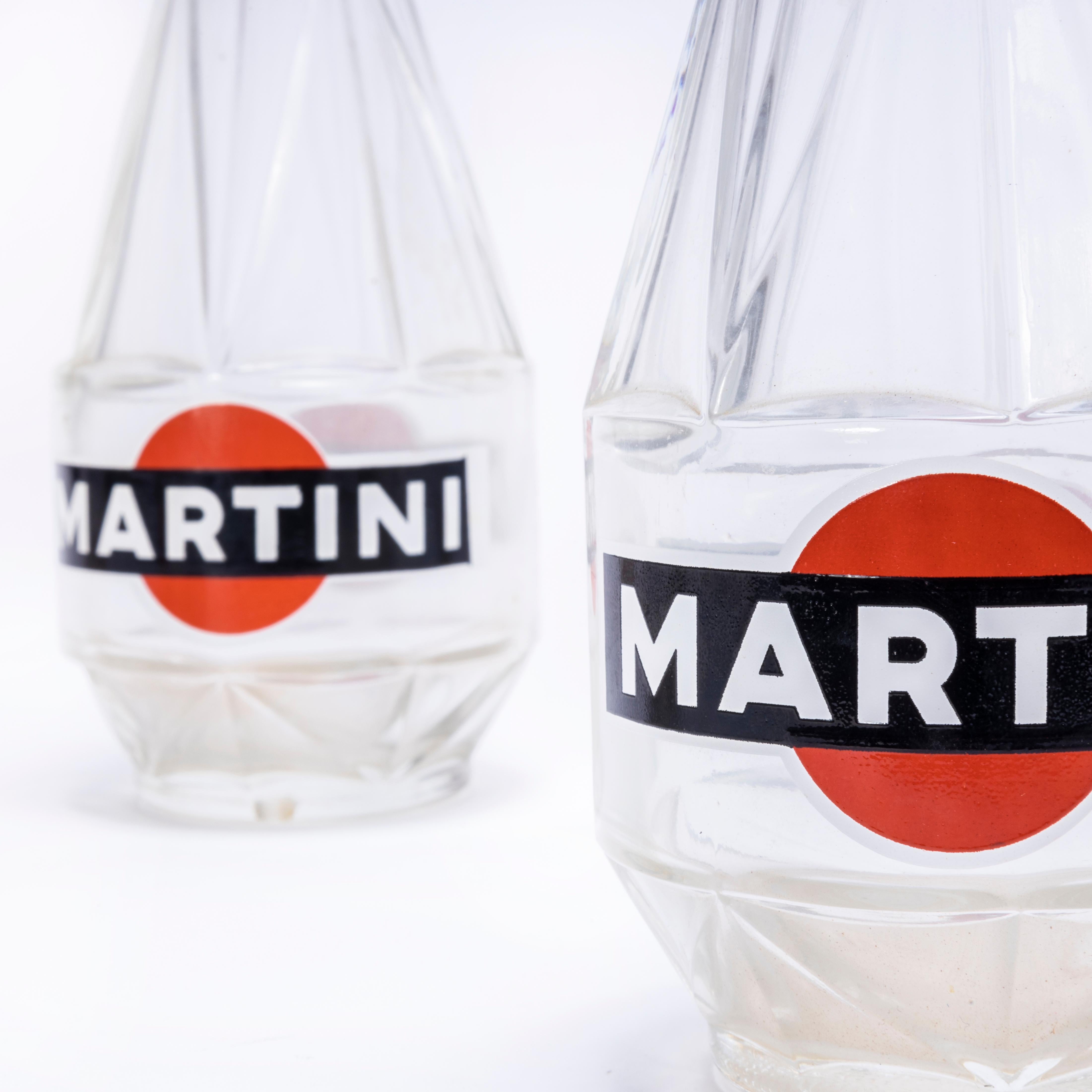 Glass 1950's French Original Martini Carafes