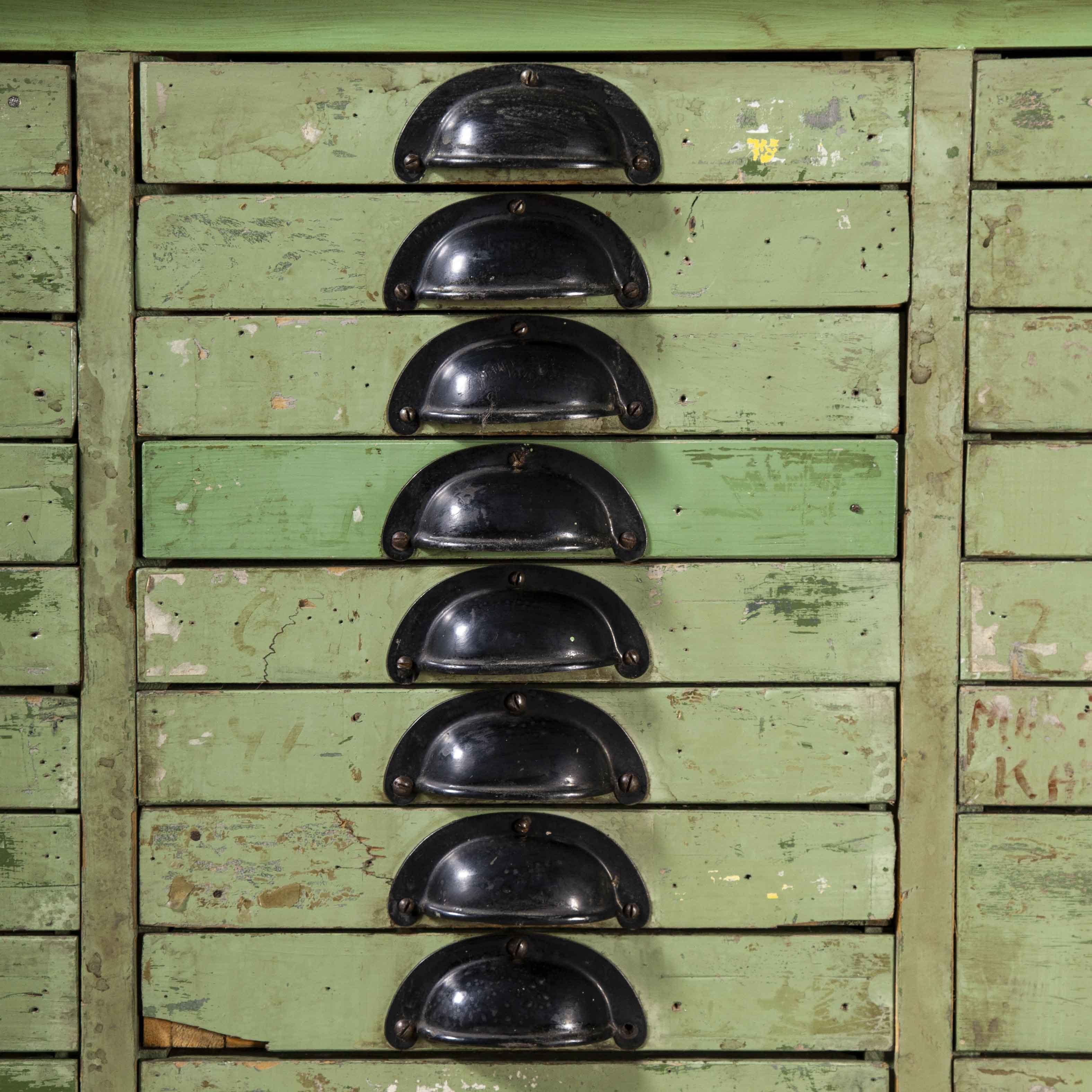 1950’s French original workshop multi drawer cabinet – Industrial Green

1950’s French original workshop multi drawer cabinet – Industrial Green. One of our favourite finds, we sourced this cabinet in Lille where it was hiding in the back of a