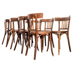1950's French Ox Back Slatted Bentwood Dining Chairs - Set Of Eight