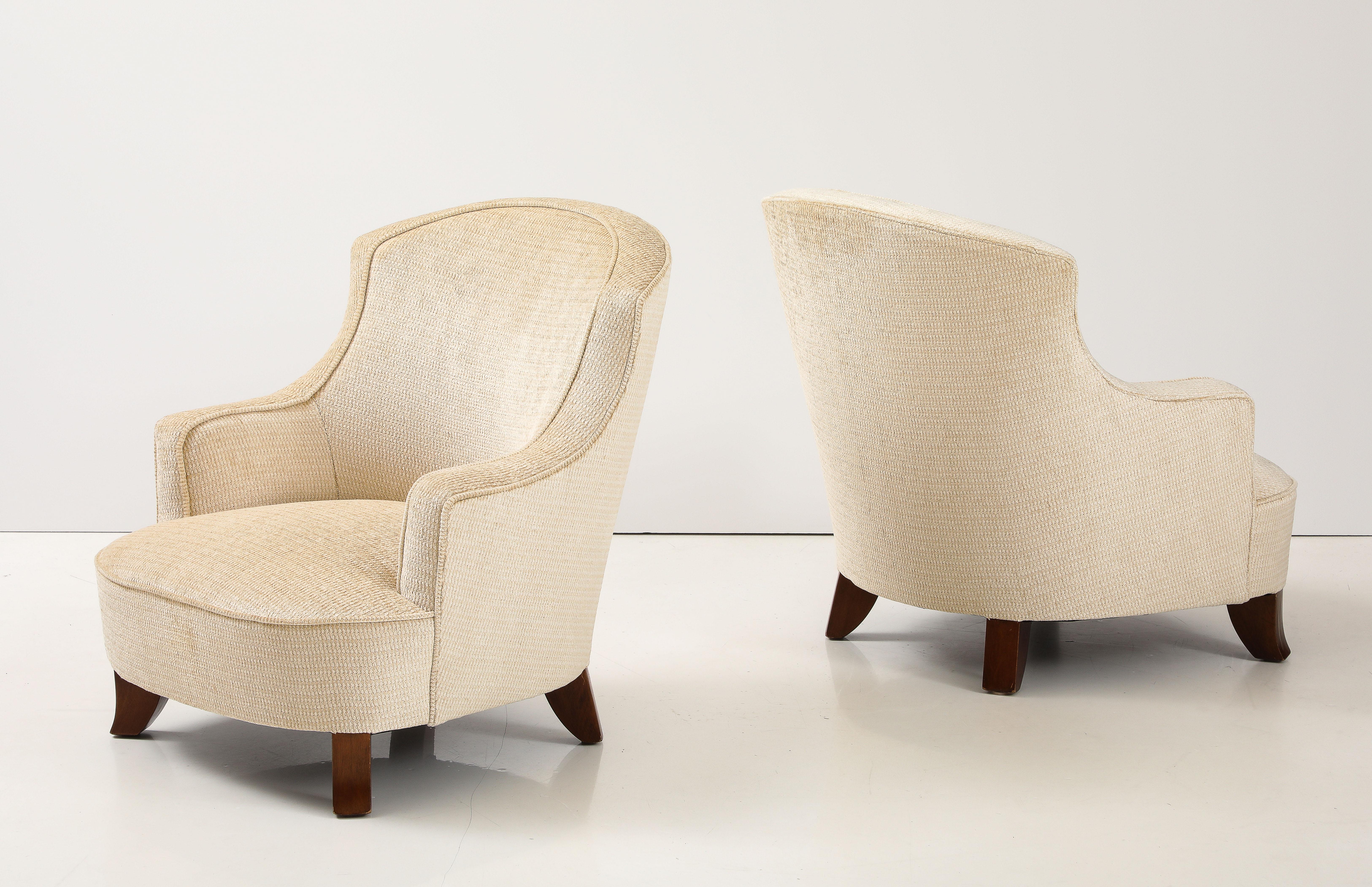 Mid-Century Modern 1950's French Petite Lounge Chairs