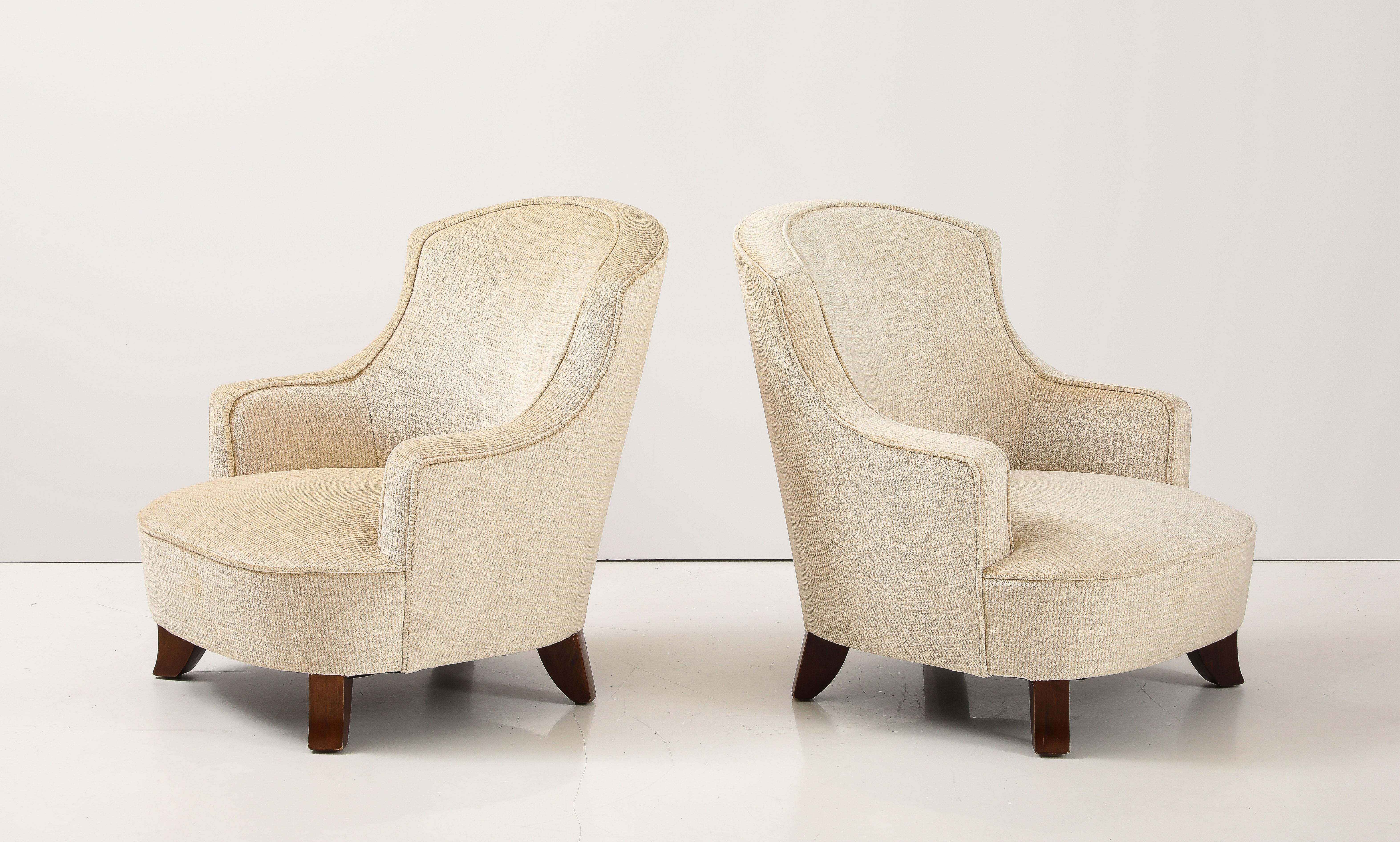 Mid-20th Century 1950's French Petite Lounge Chairs