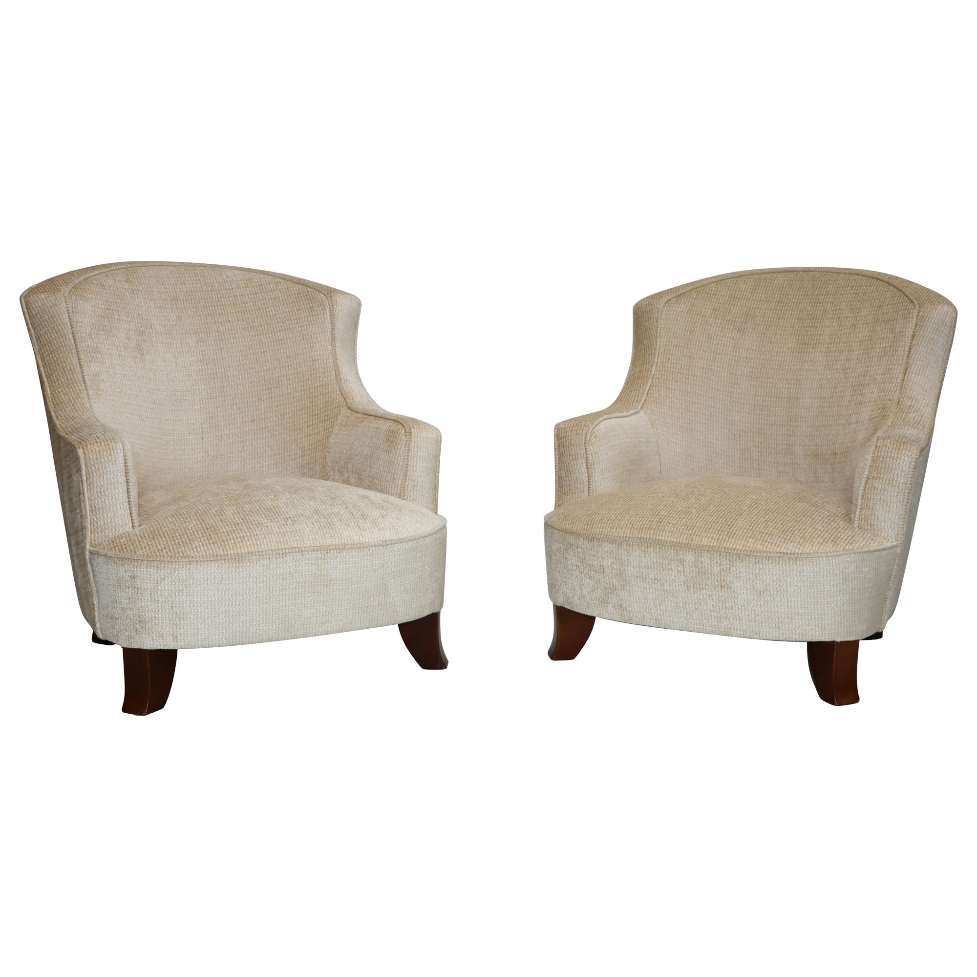 1950
s French Petite Lounge Chairs