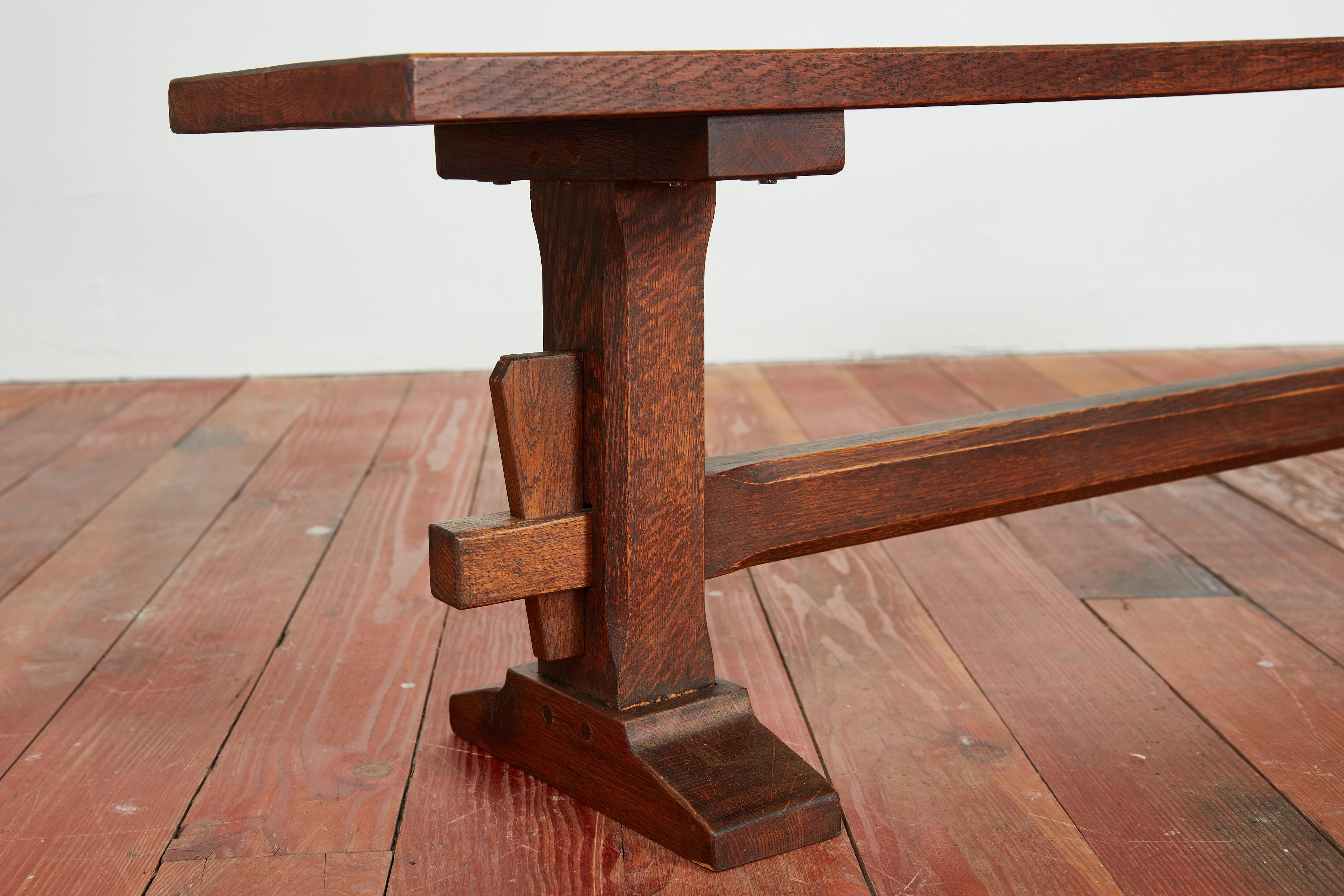 1950's French Plank Bench  For Sale 6