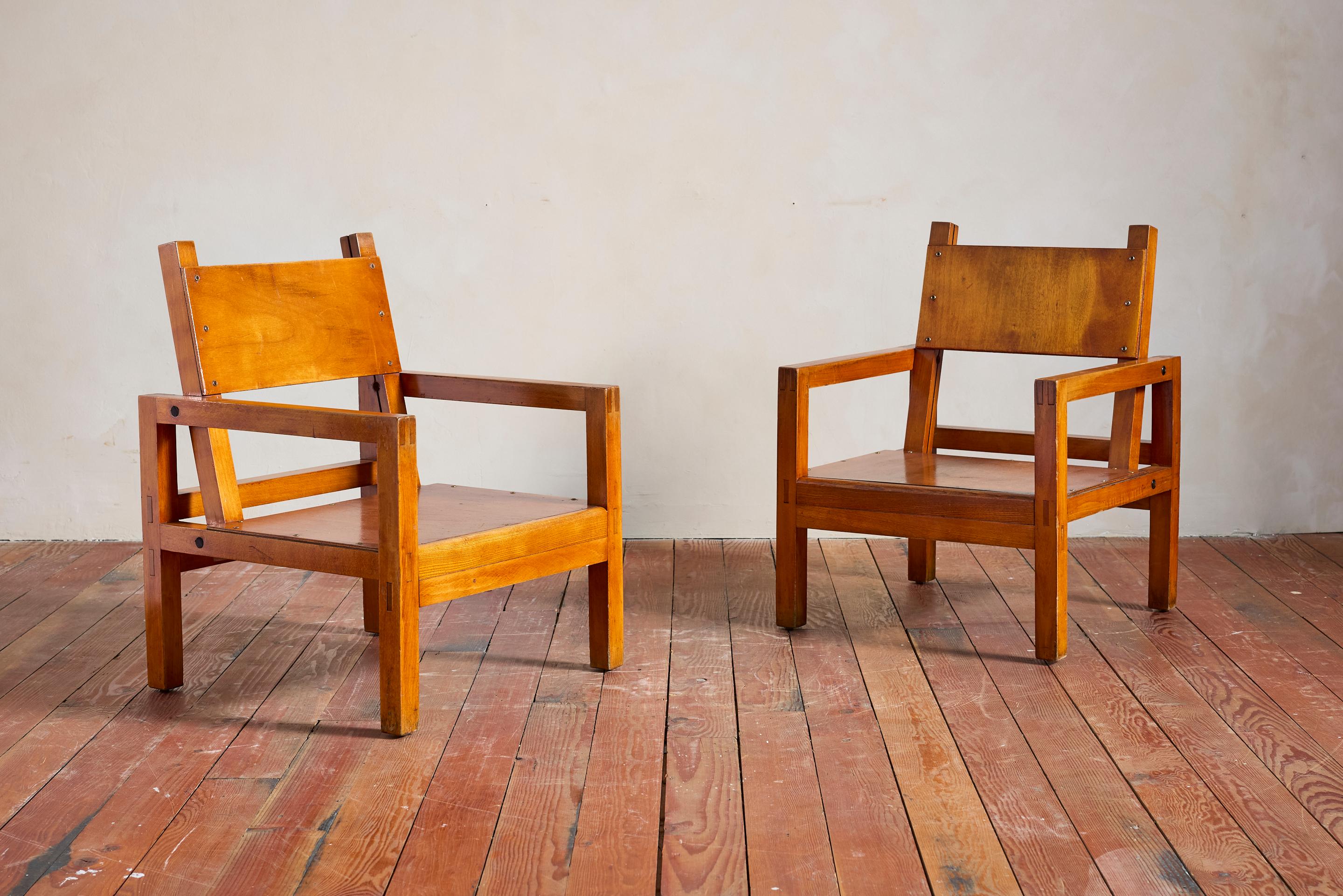 1950's French Plywood Chairs In Good Condition For Sale In Beverly Hills, CA