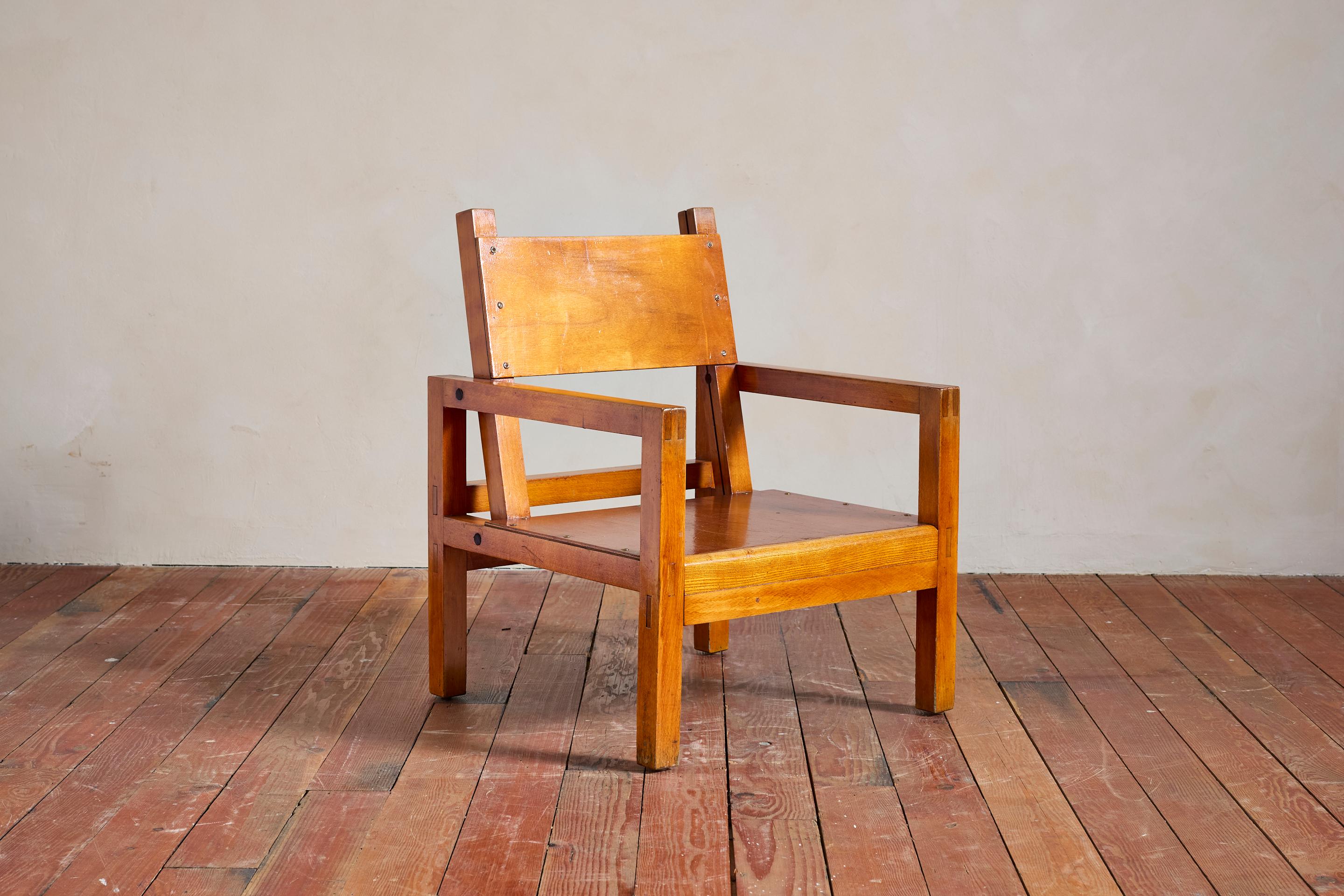 Mid-20th Century 1950's French Plywood Chairs For Sale