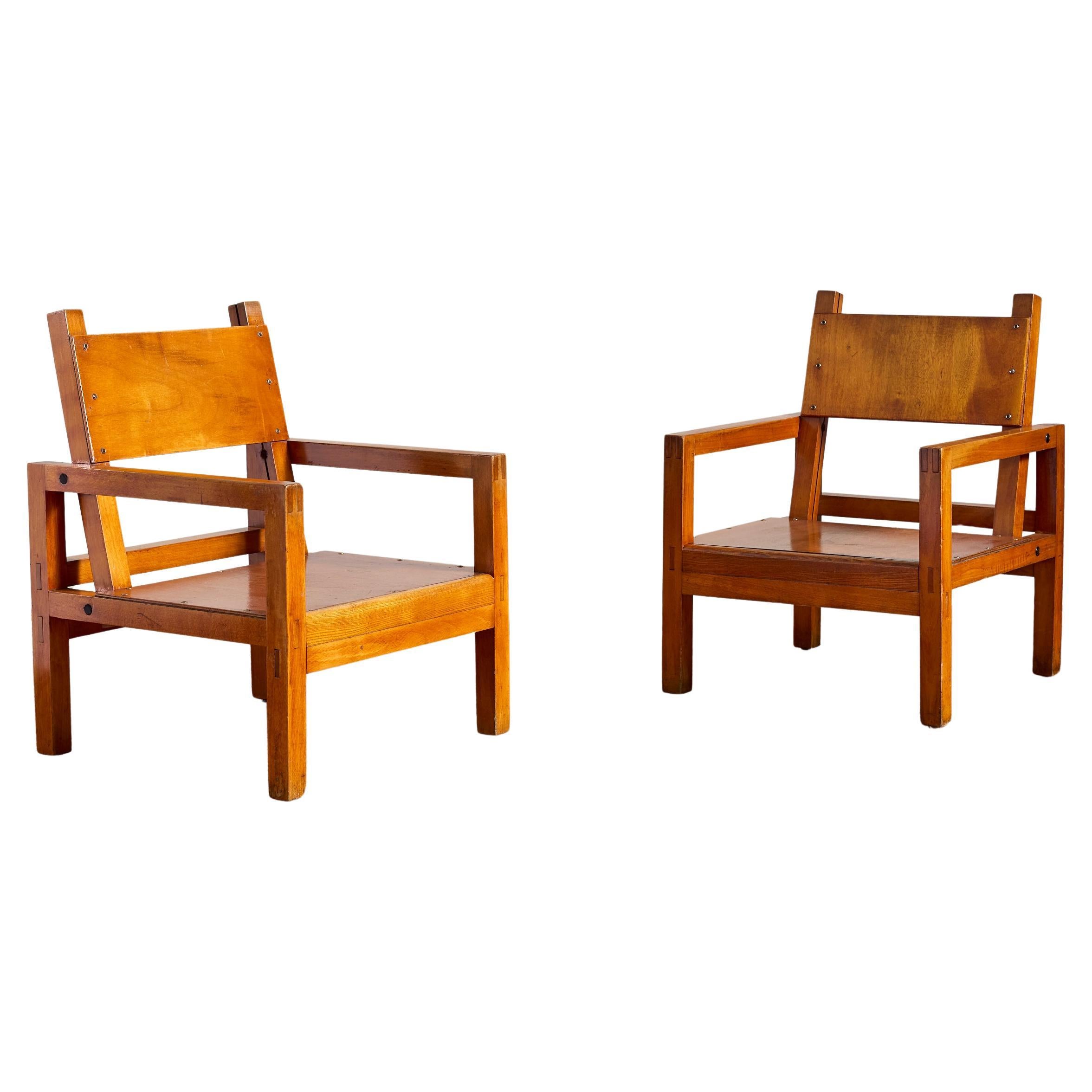 1950's French Plywood Chairs For Sale