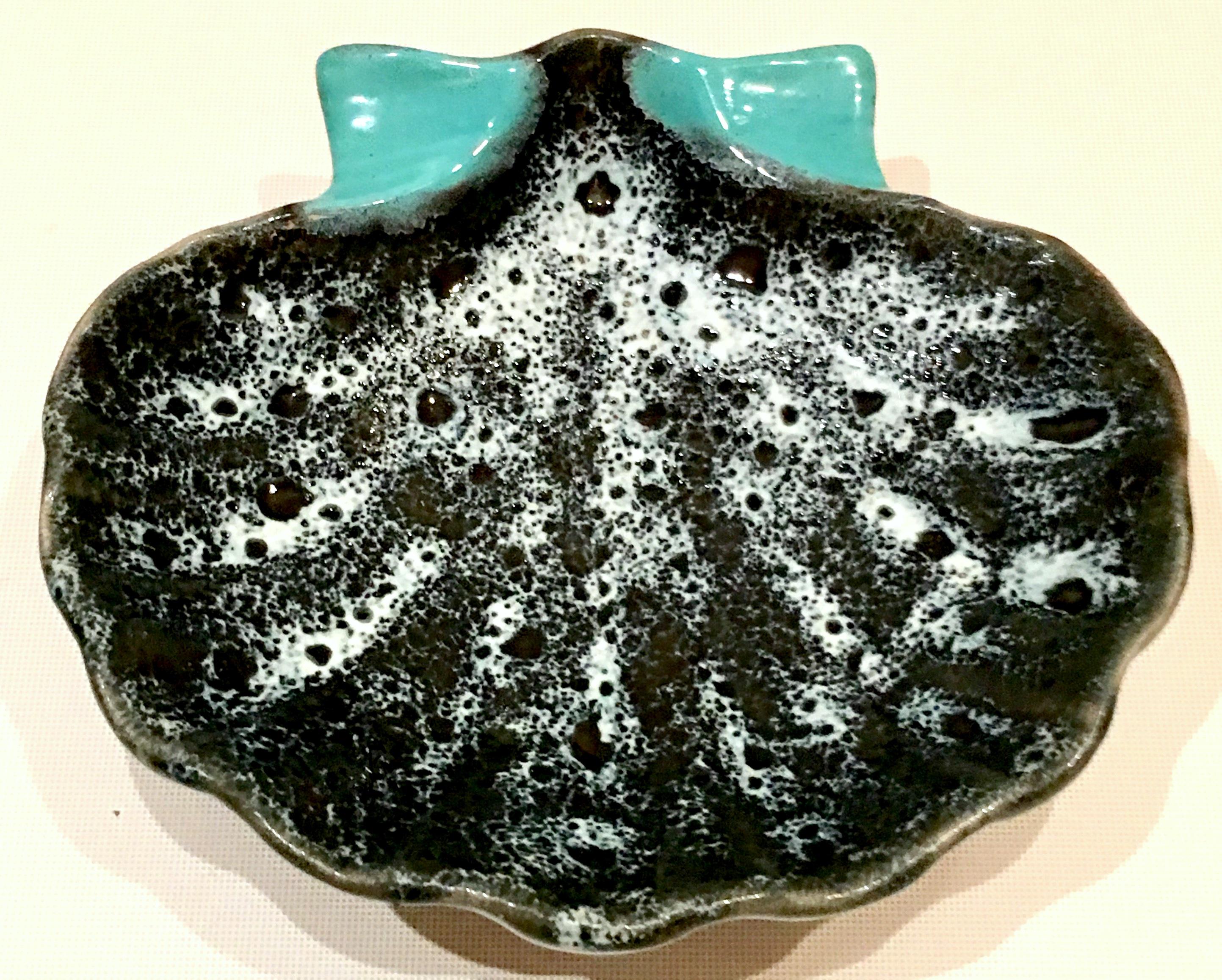 Ceramic 1950s French Pottery Oyster Dish by, Luc Vallauris, Set of Three