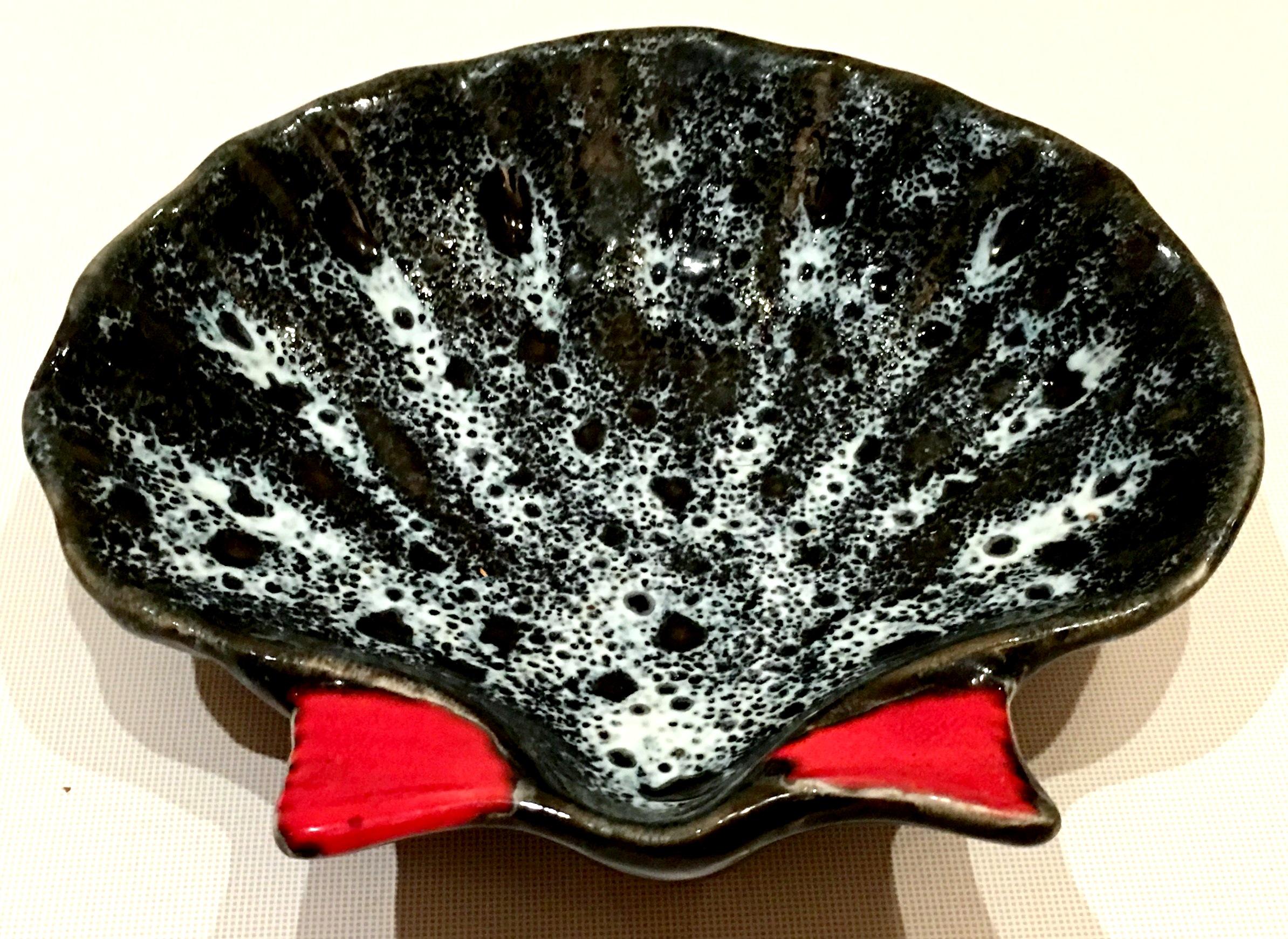 1950'S French Pottery Oyster Dish Set/3 By, Luc Vallauris For Sale 2